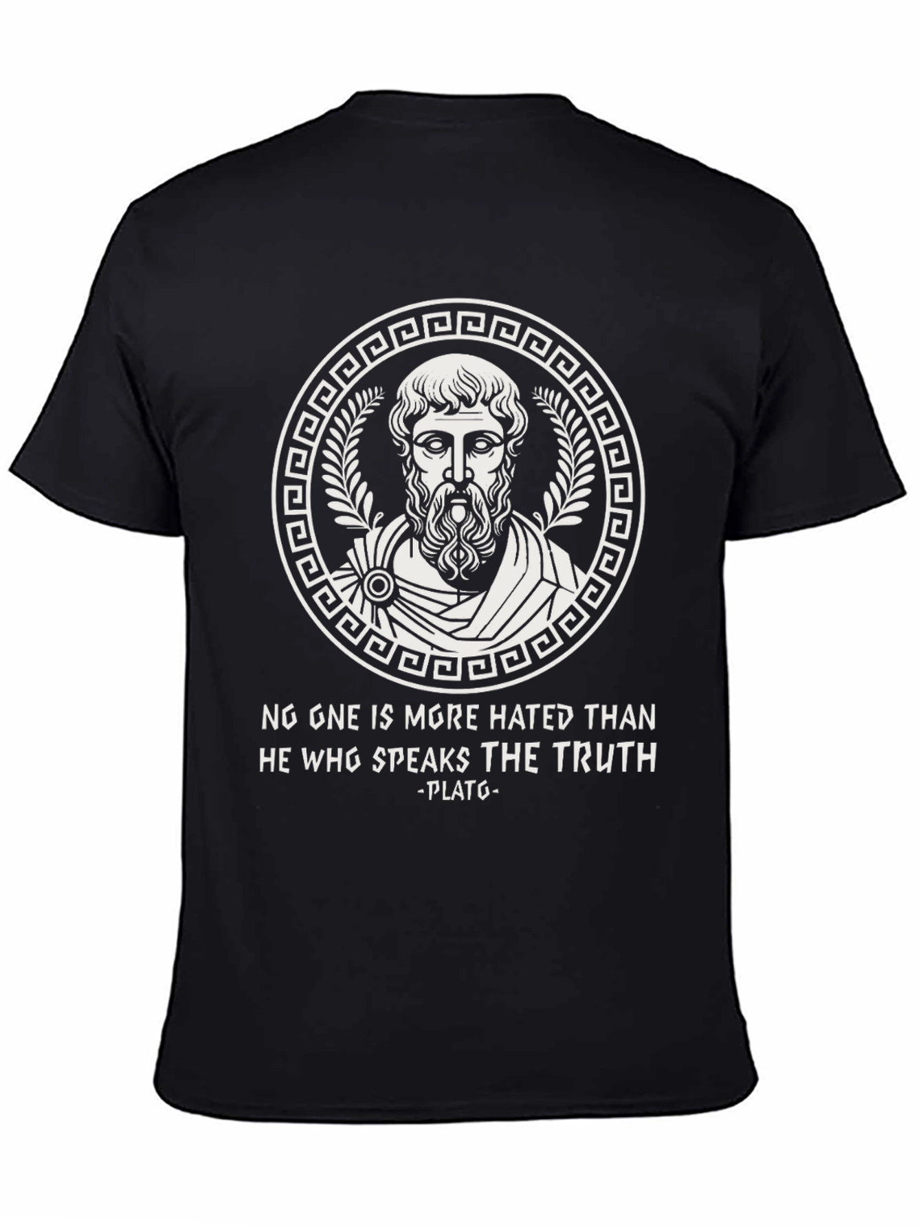 Black Philosopher Plato Truth T-Shirt view 4