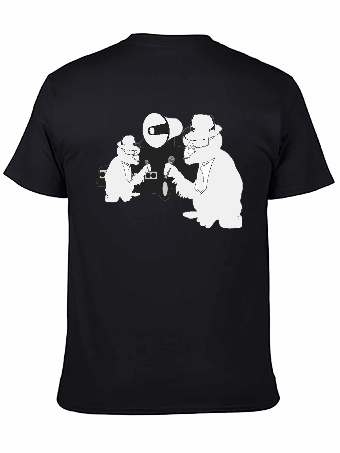 Black Funky Gorilla T-Shirt - Black Cotton Tee view 4