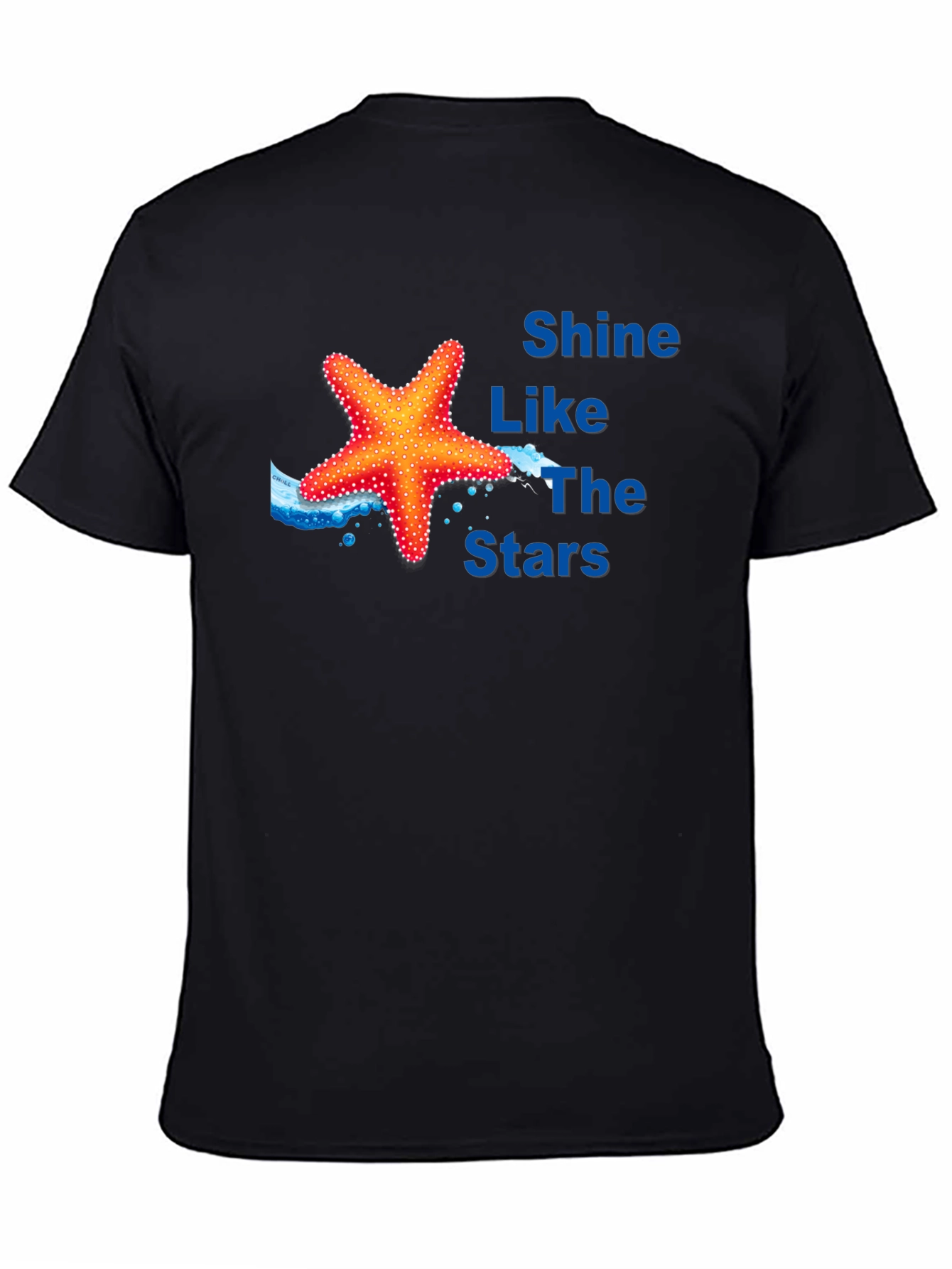 Black Shine Like The Stars Black Graphic T-Shirt view 4