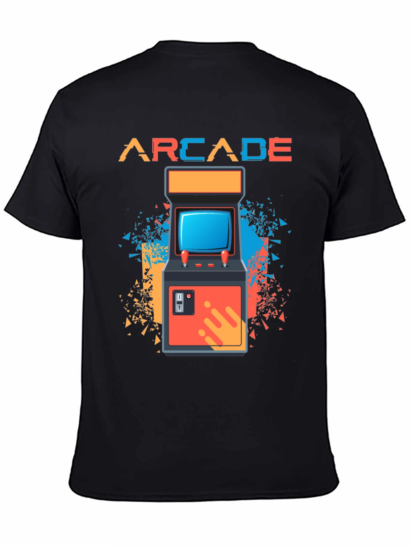 Black Arcade Gaming Retro T-Shirt - Classic Gamer Tee view 4