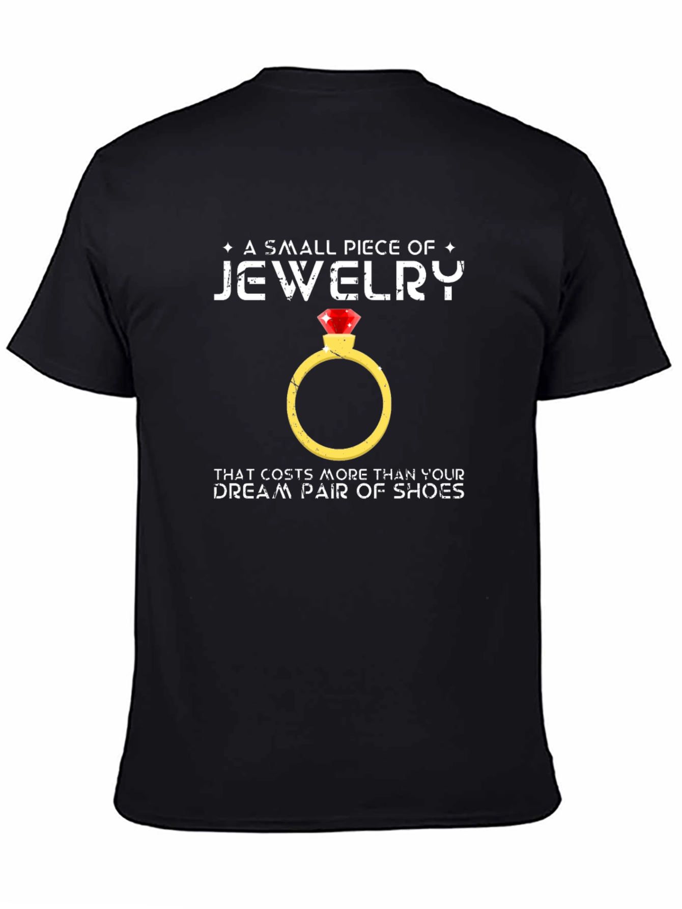 Black Jewelry Humor Graphic Tee - More Than Shoes view 4