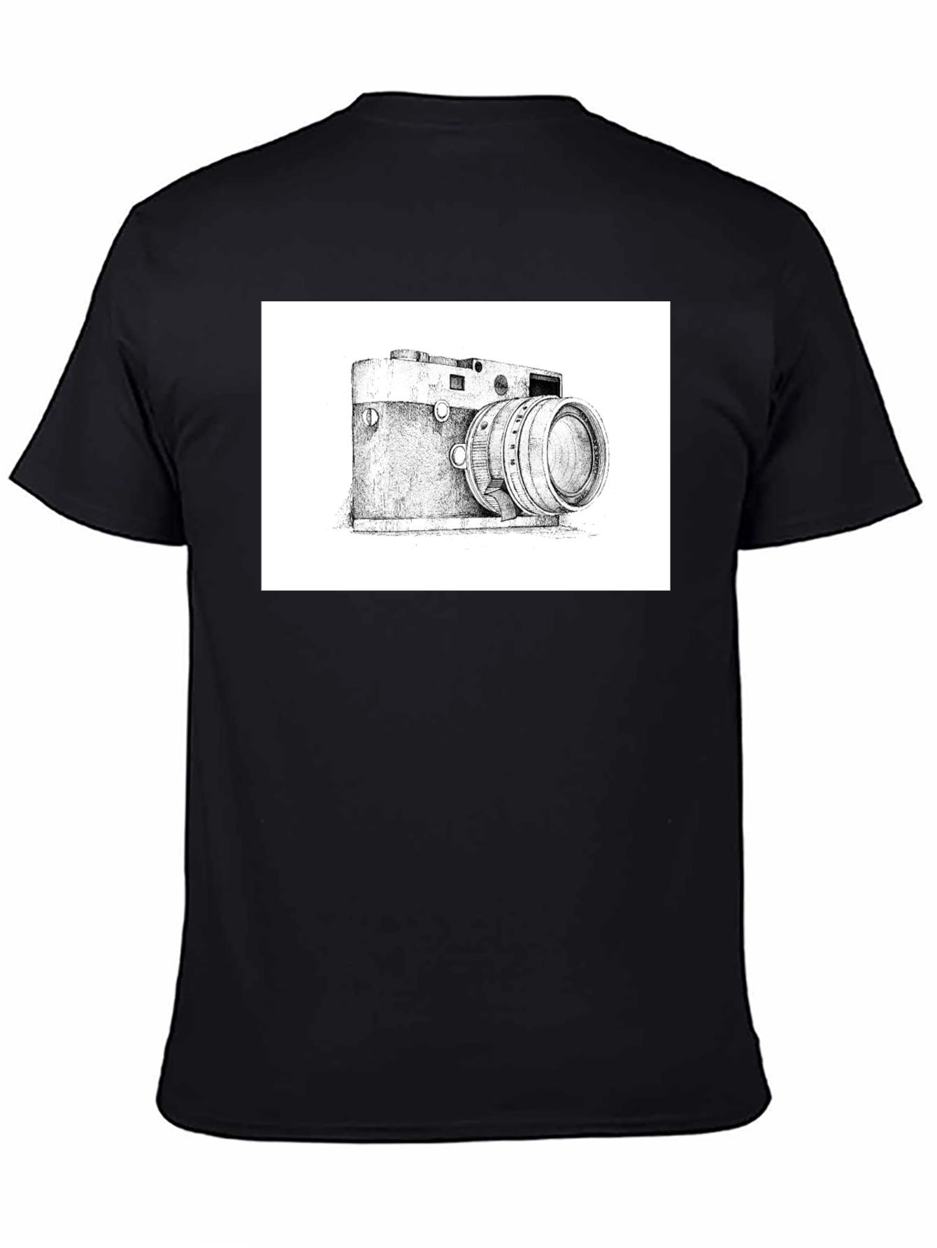 Black Vintage Camera Graphic T-Shirt - Classic Style view 4