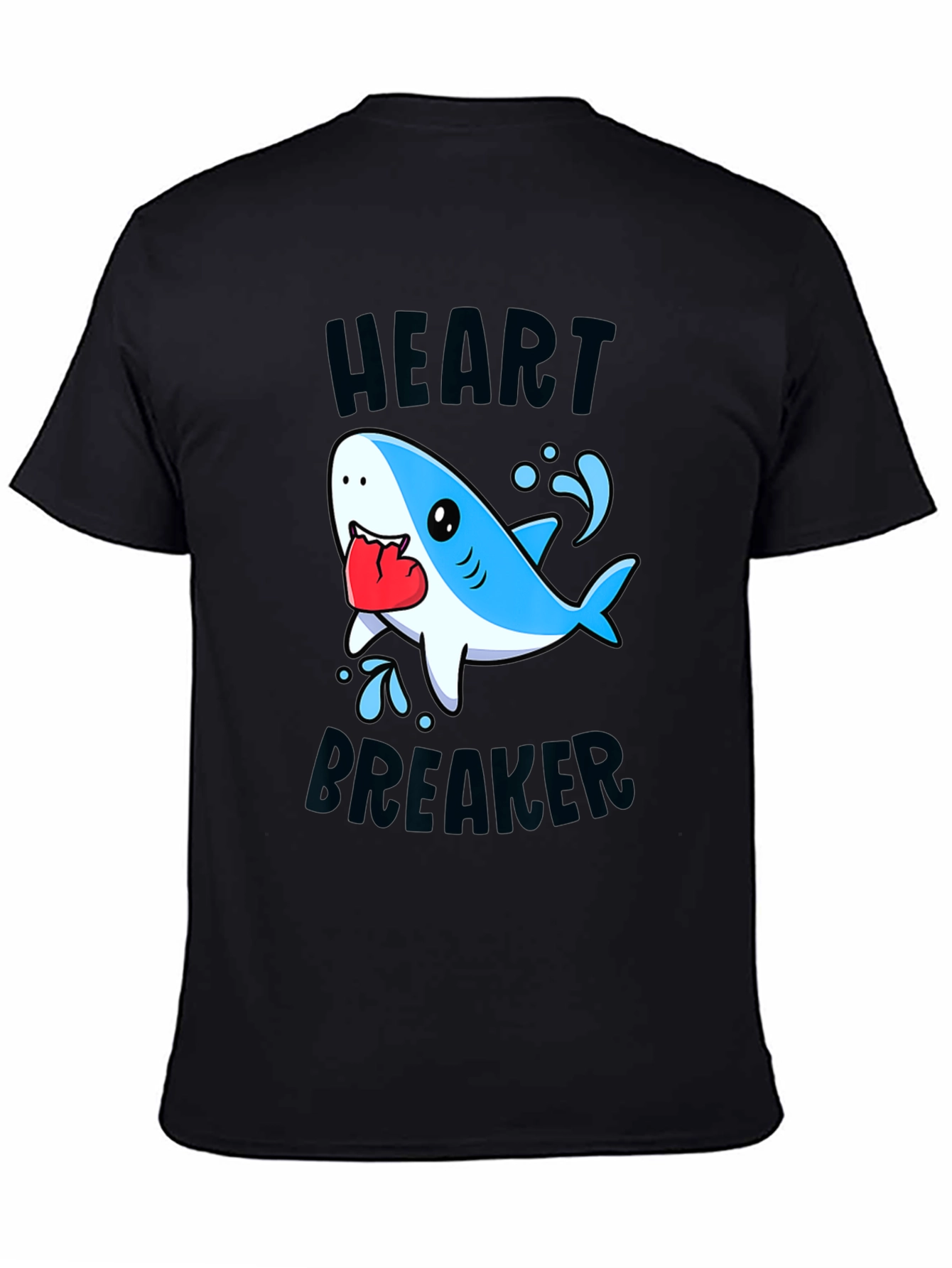 Black Heartbreaker Shark Graphic Tee view 4