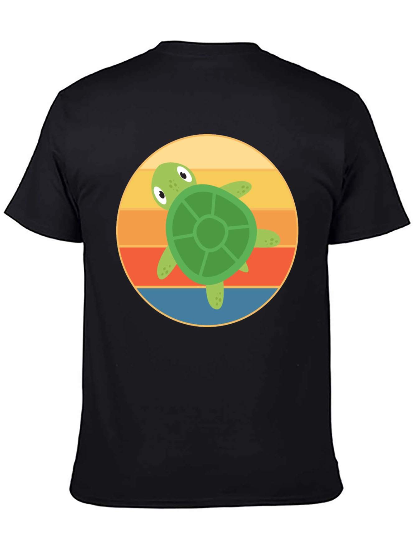 Black Retro Turtle Graphic Tee view 4