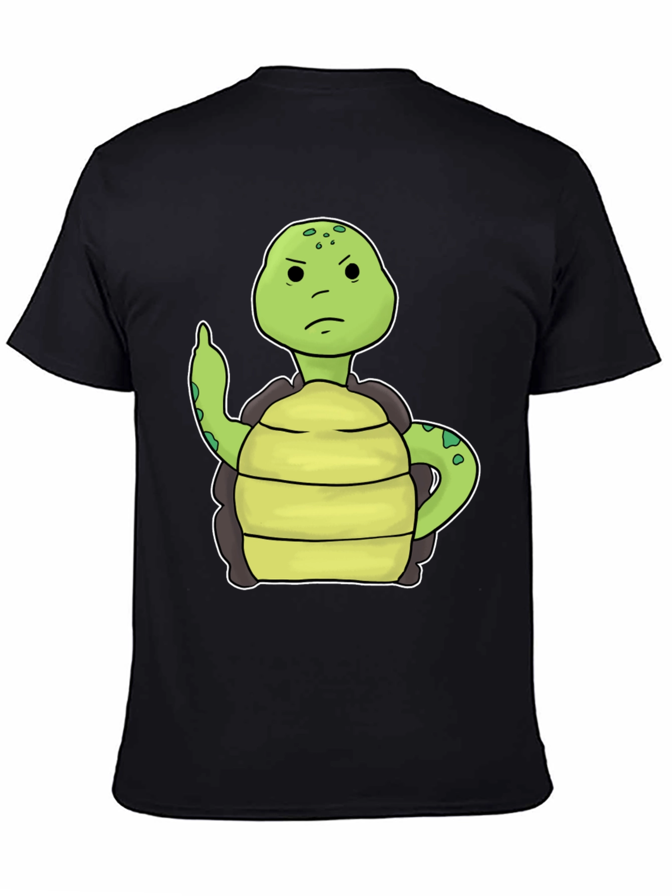 Black Grumpy Turtle T-Shirt Funny Graphic Tee view 4