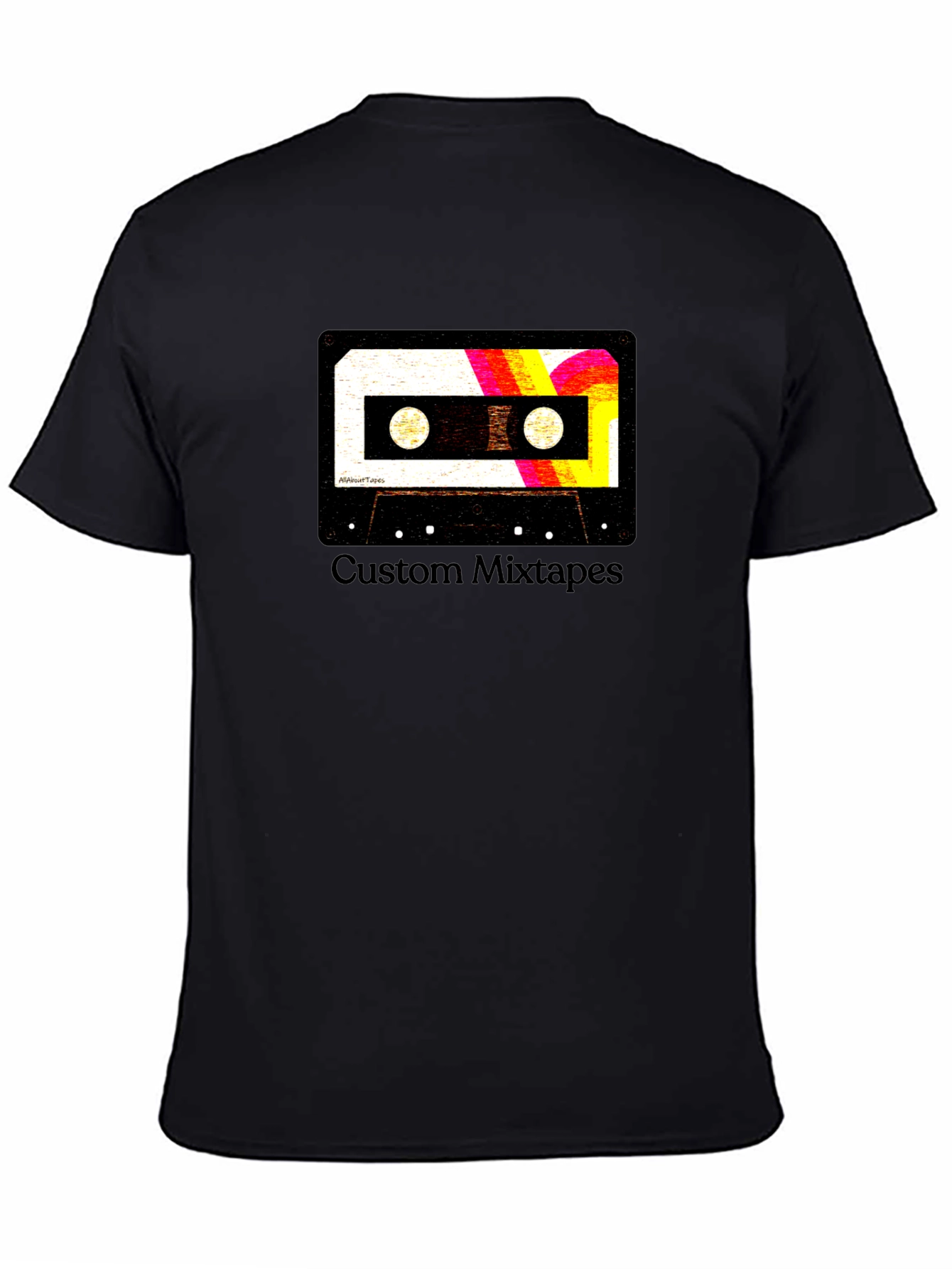 Black Retro Mixtape Graphic Tee - Custom Style view 4