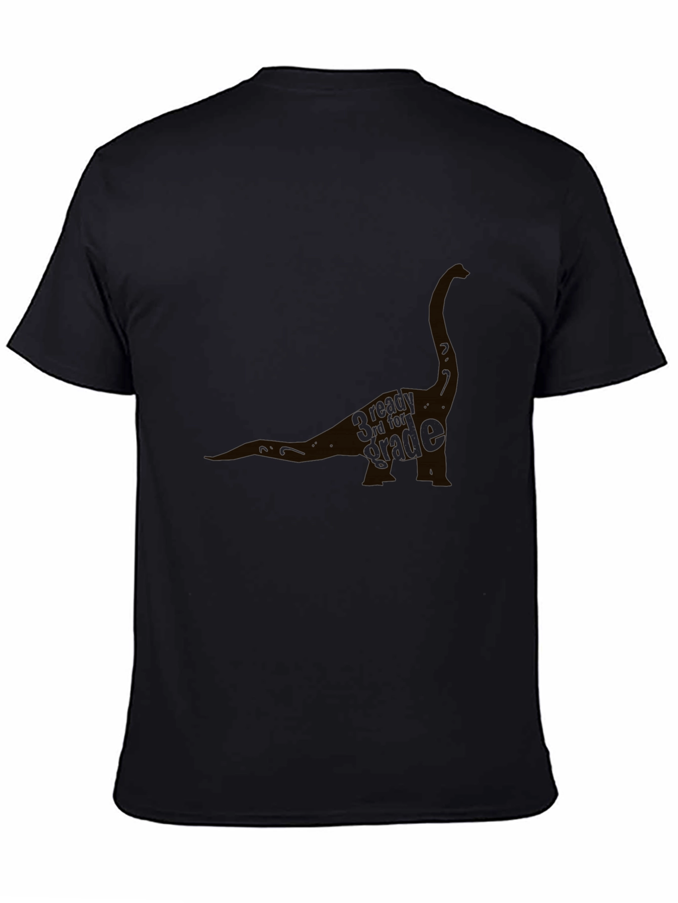 Black Dinosaur Graphic T-Shirt - Black Cotton Blend view 4