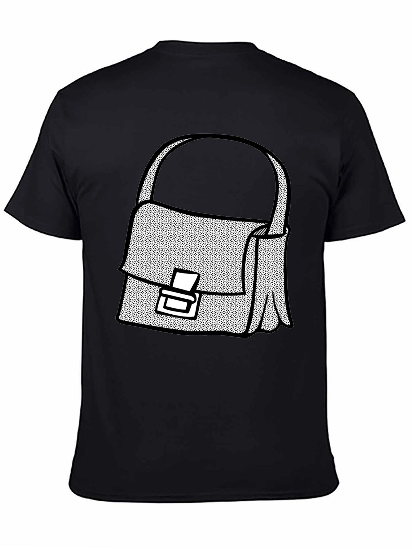 Black Satchel Graphic T-Shirt - Stylish Casual Wear view 4