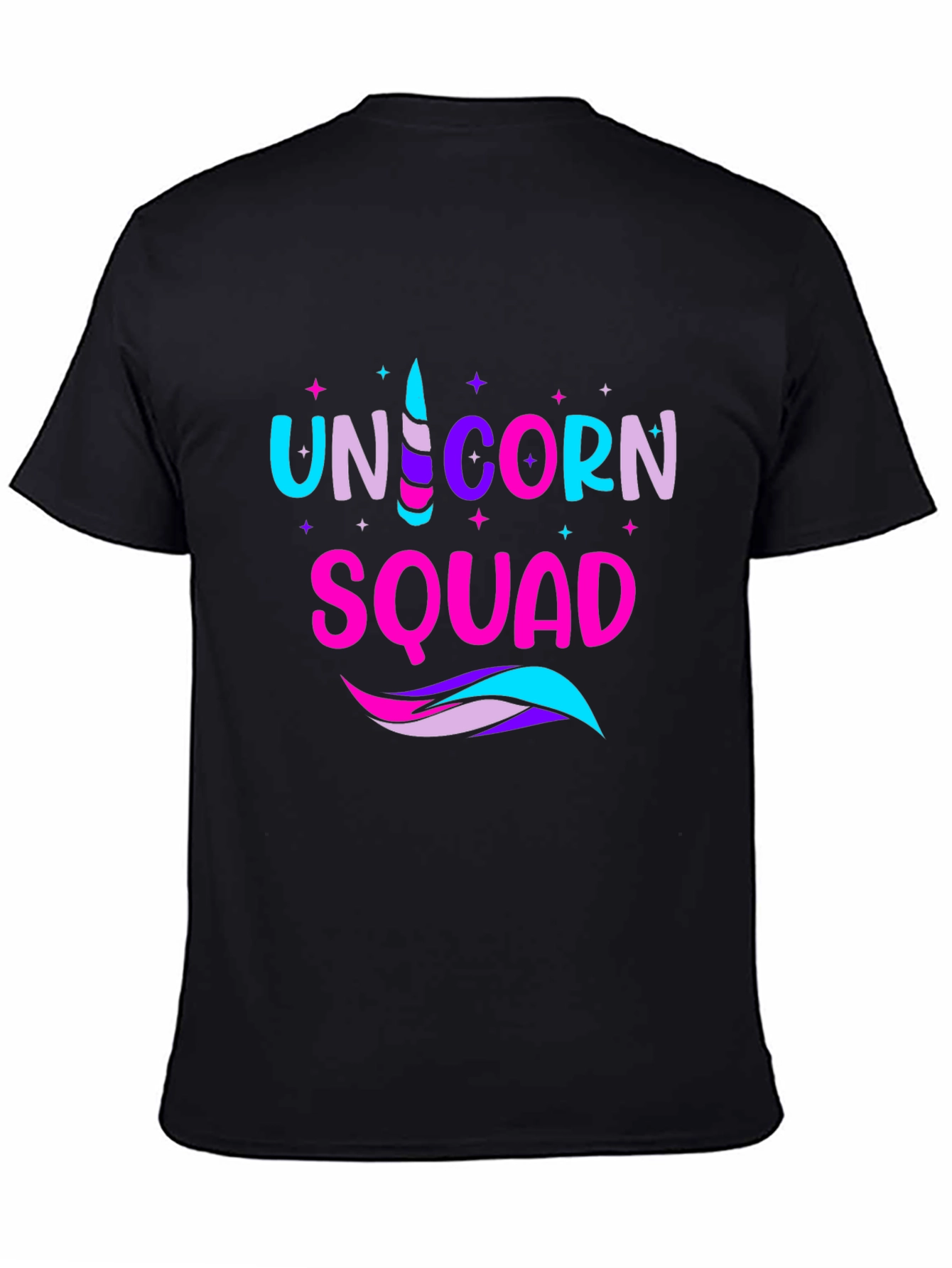 Black Unicorn Squad T-Shirt - Fun Graphic Tee view 4