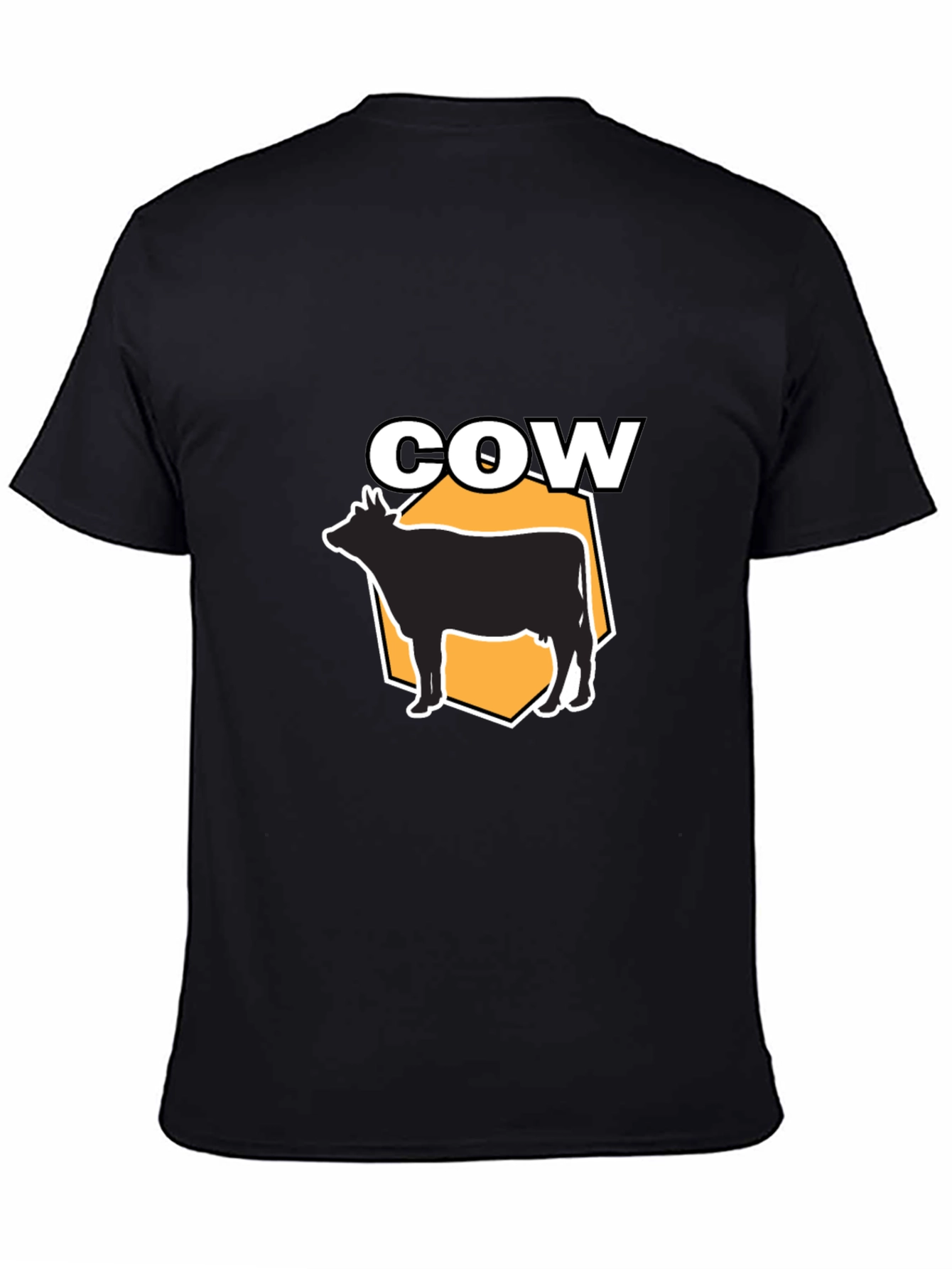 Black Cow Graphic Print Black Tee view 4