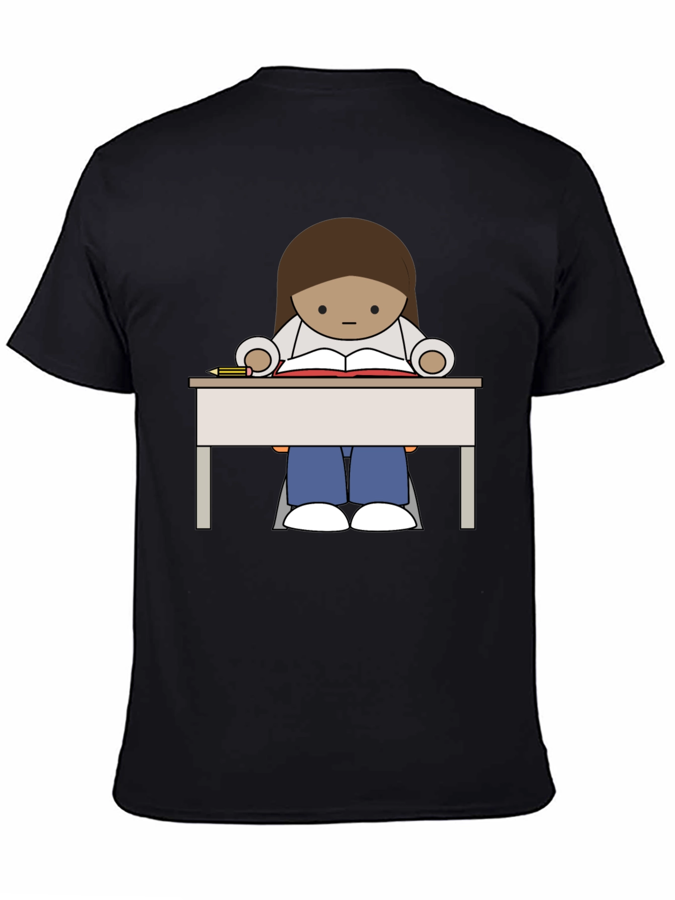 Studious Cartoon Graphic Tee - 4
