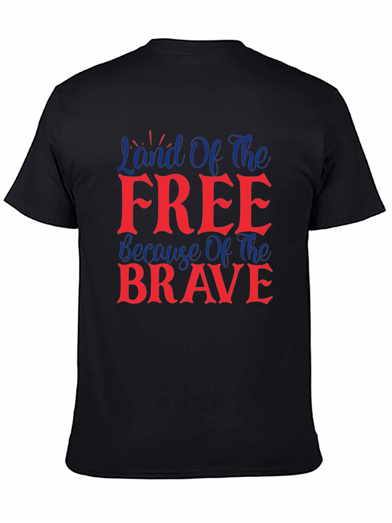 Black Land of the Free Graphic T-Shirt view 4