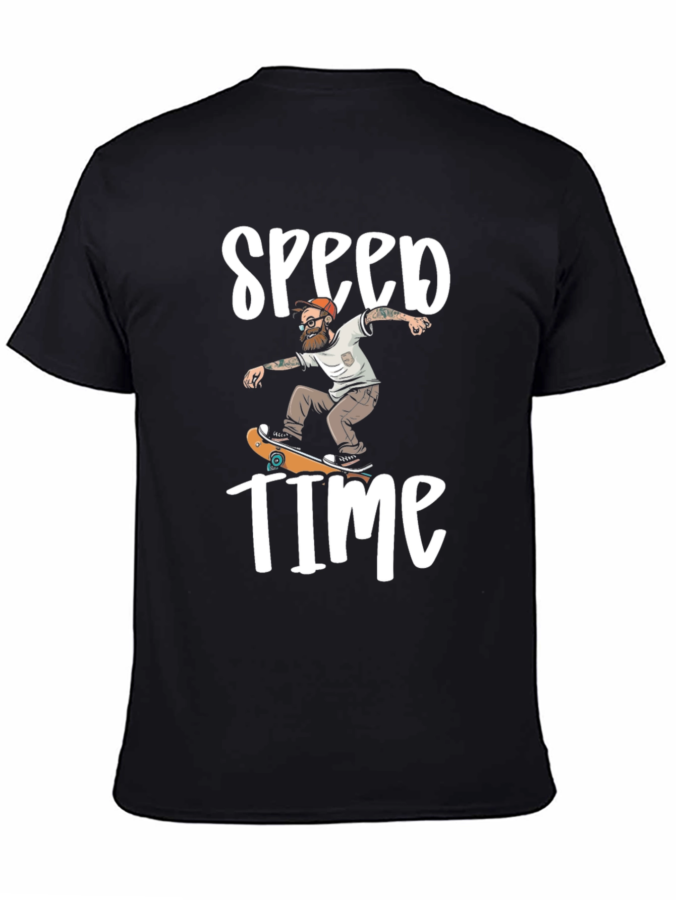 Black Speed Time Skater Graphic Tee view 4