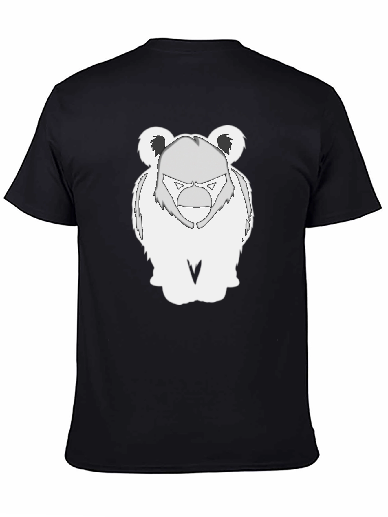 Black Bear Graphic Tee - Black Cotton Blend T-Shirt view 4