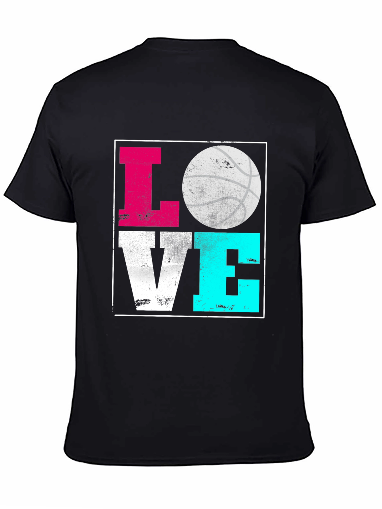 Black Basketball Love Graphic T-Shirt view 4