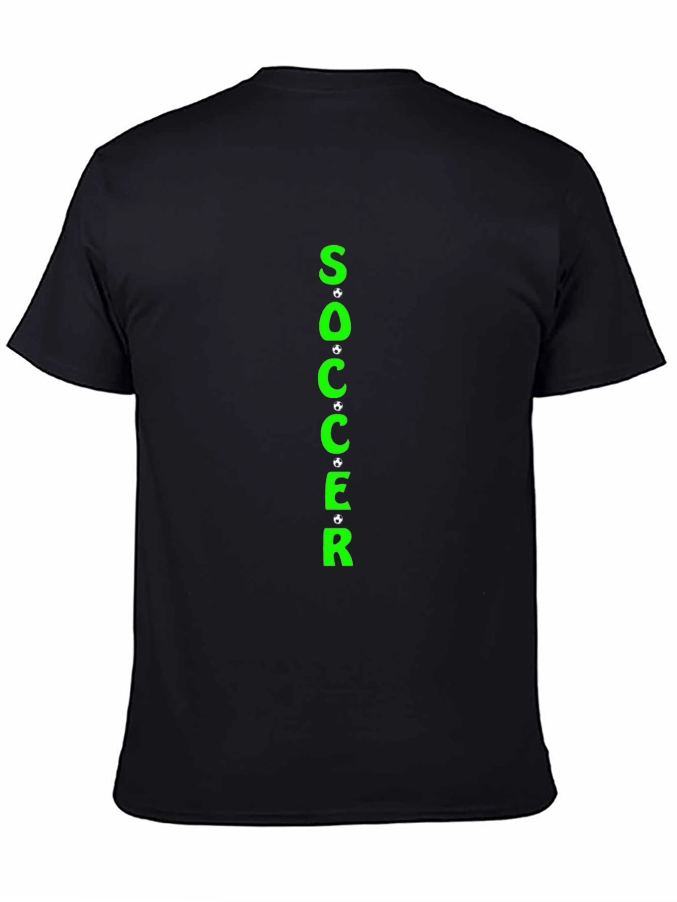 Black Soccer Graphic T-Shirt - Black view 4