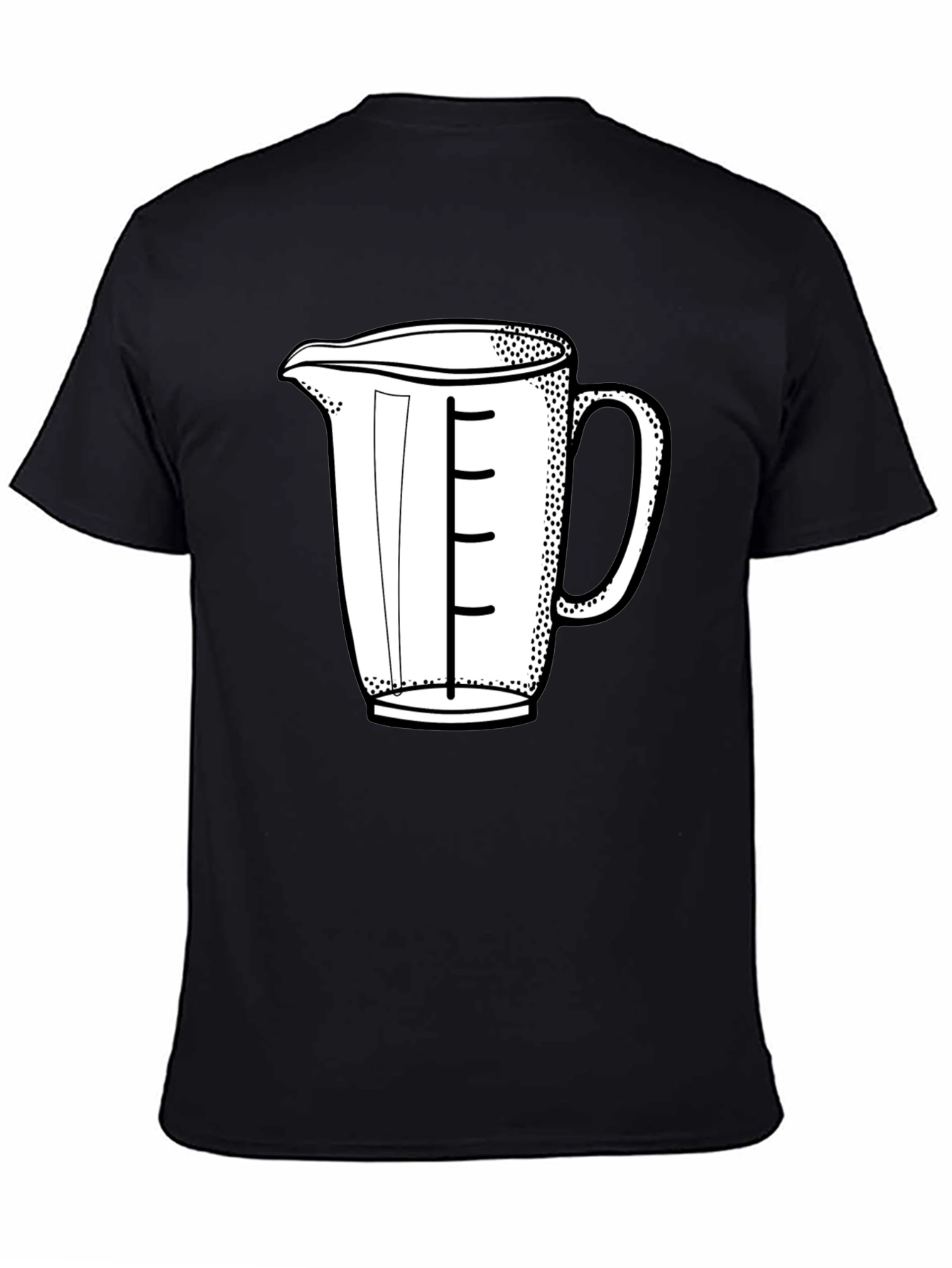 Black Measuring Cup Graphic T-Shirt view 4