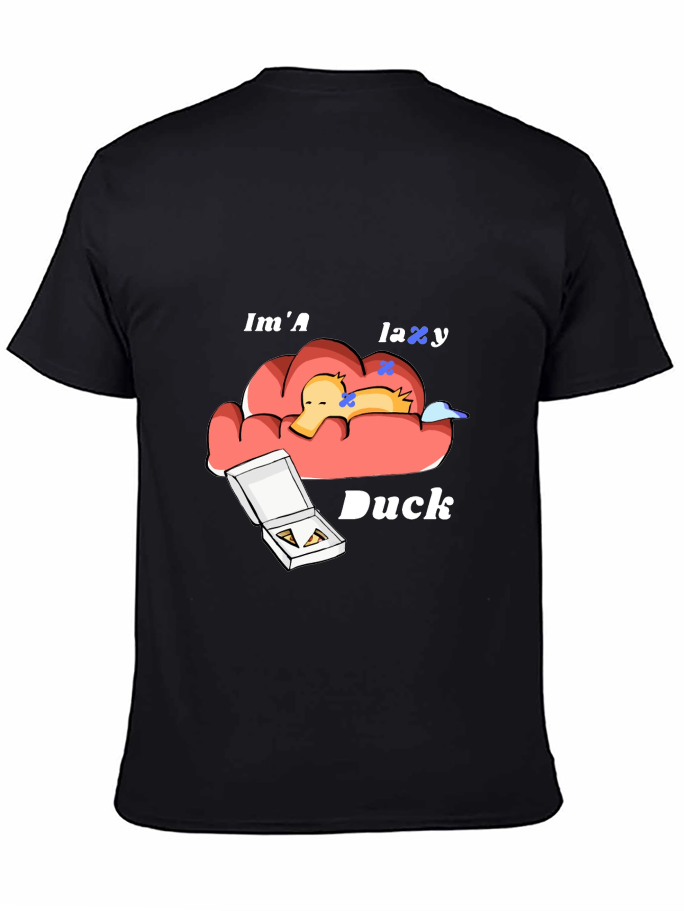 Black Lazy Duck Graphic T-Shirt - Comfort & Style view 4
