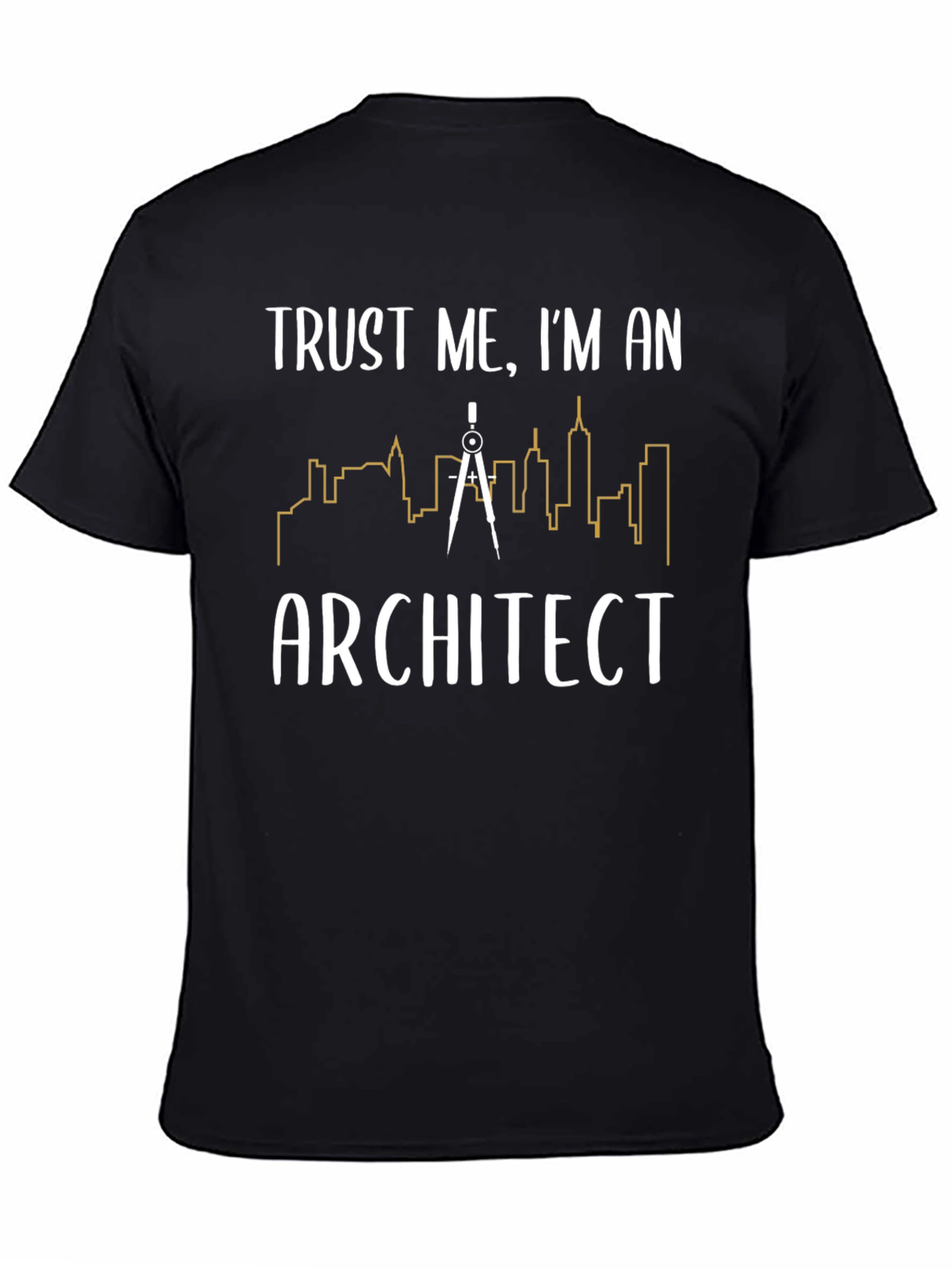 Black Trust Me, I'm an Architect T-Shirt view 4
