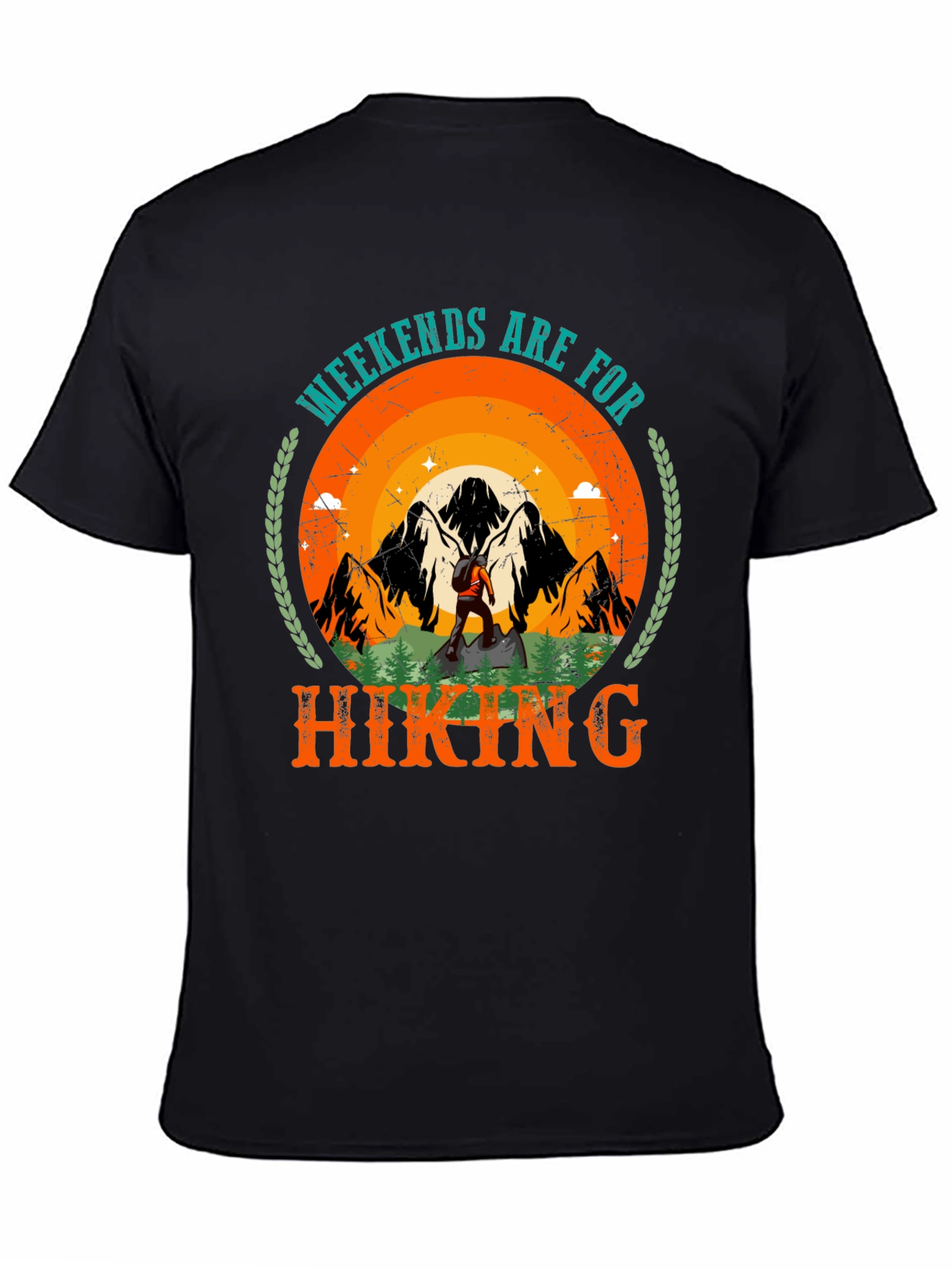 Black Weekend Hiking Graphic Tee view 4