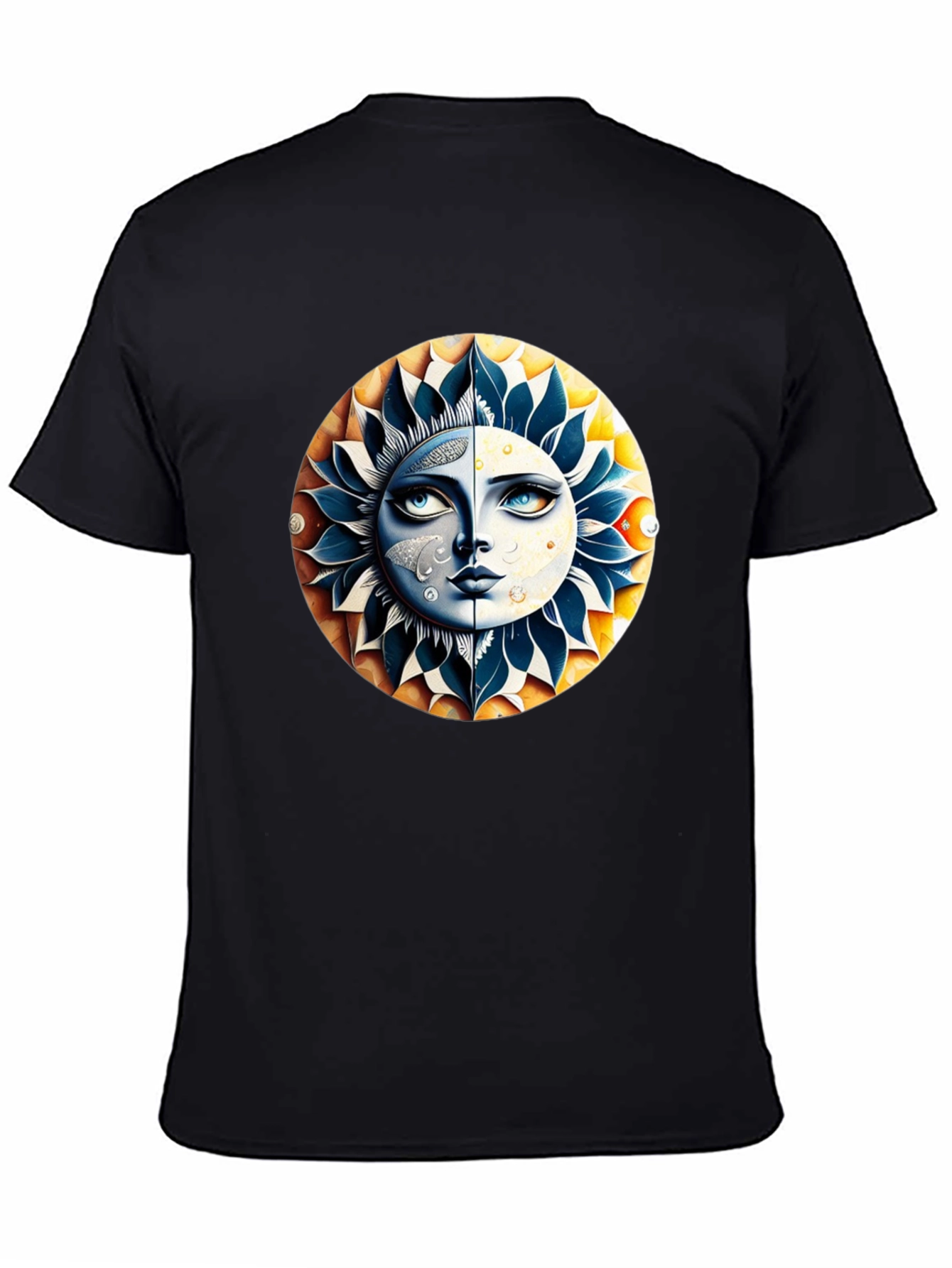 Black Celestial Sun & Moon Graphic Tee view 4