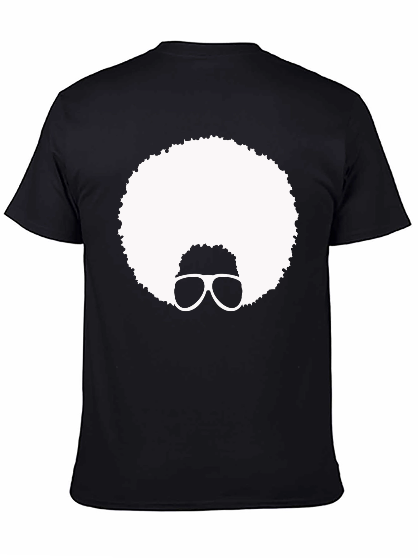 Black Retro Afro Graphic T-Shirt view 4