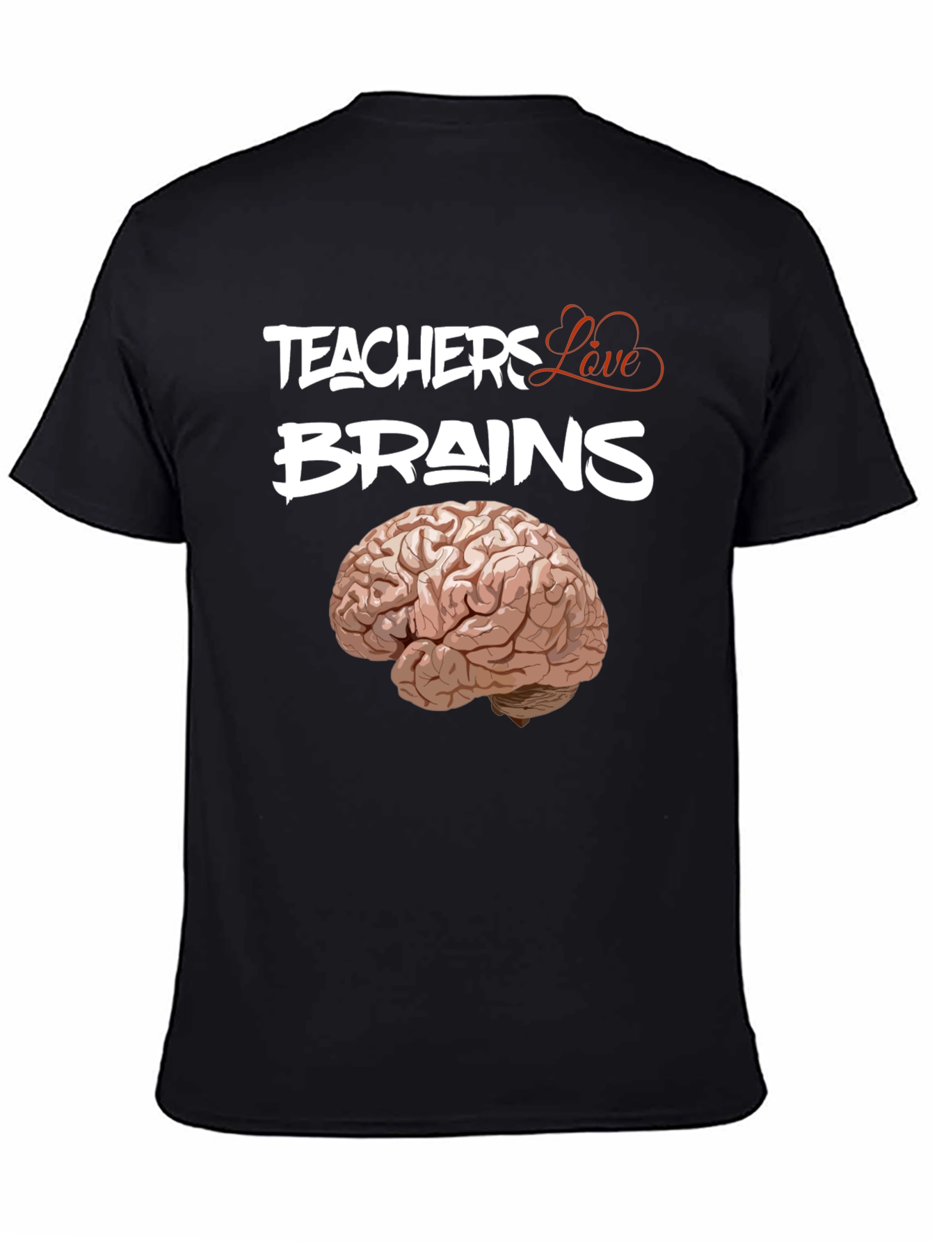 Black Teachers Love Brains Graphic T-Shirt view 4