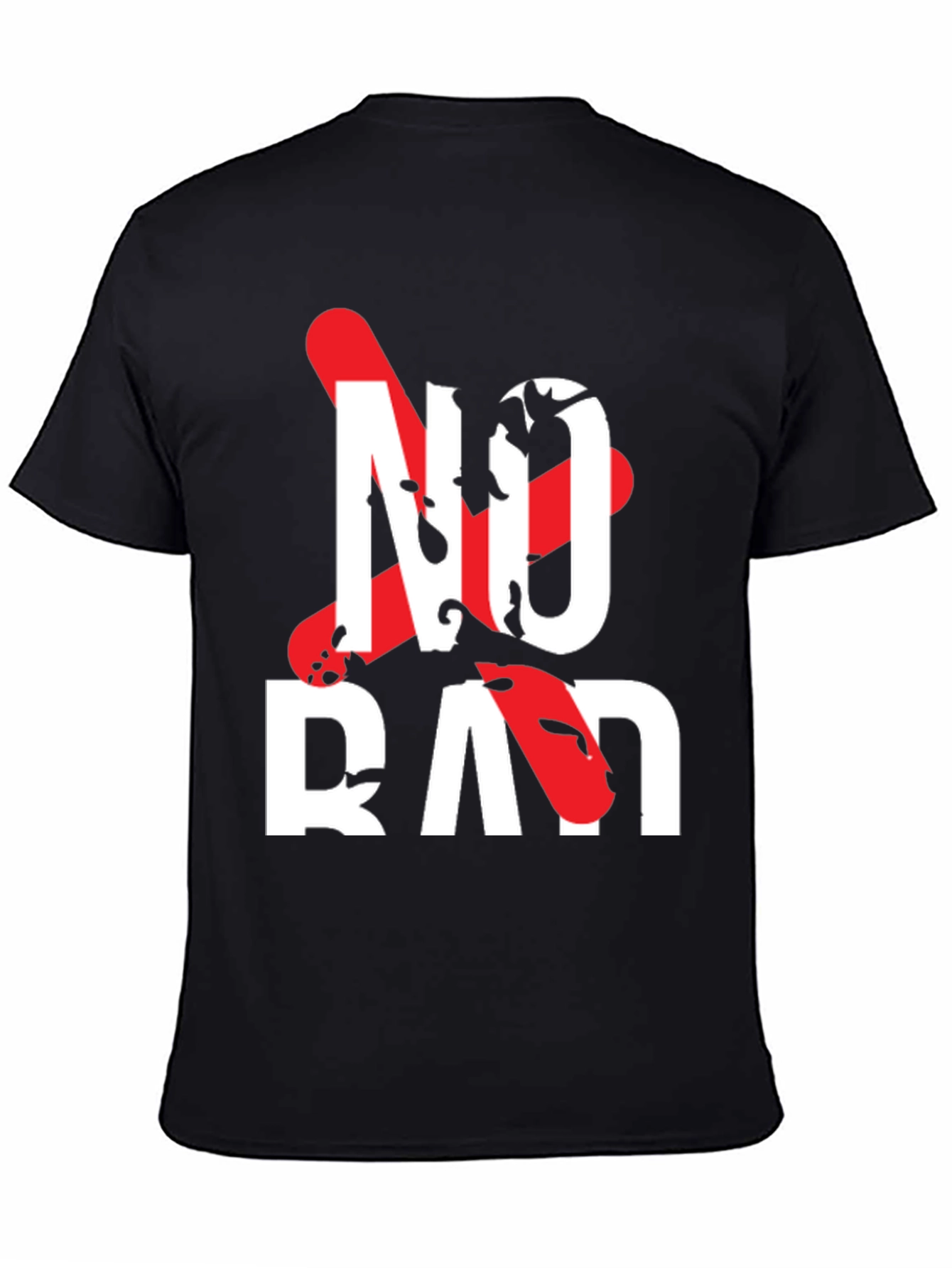 Black No Rad T-Shirt - Bold Graphic Tee view 4