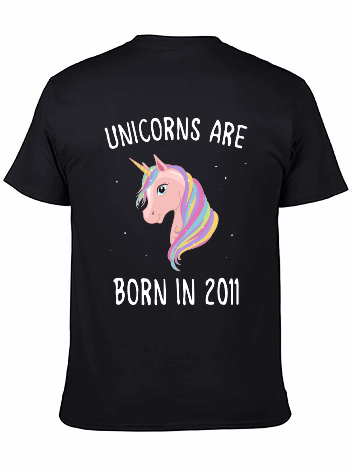 Black Unicorns Are Born In 2011 T-Shirt view 4