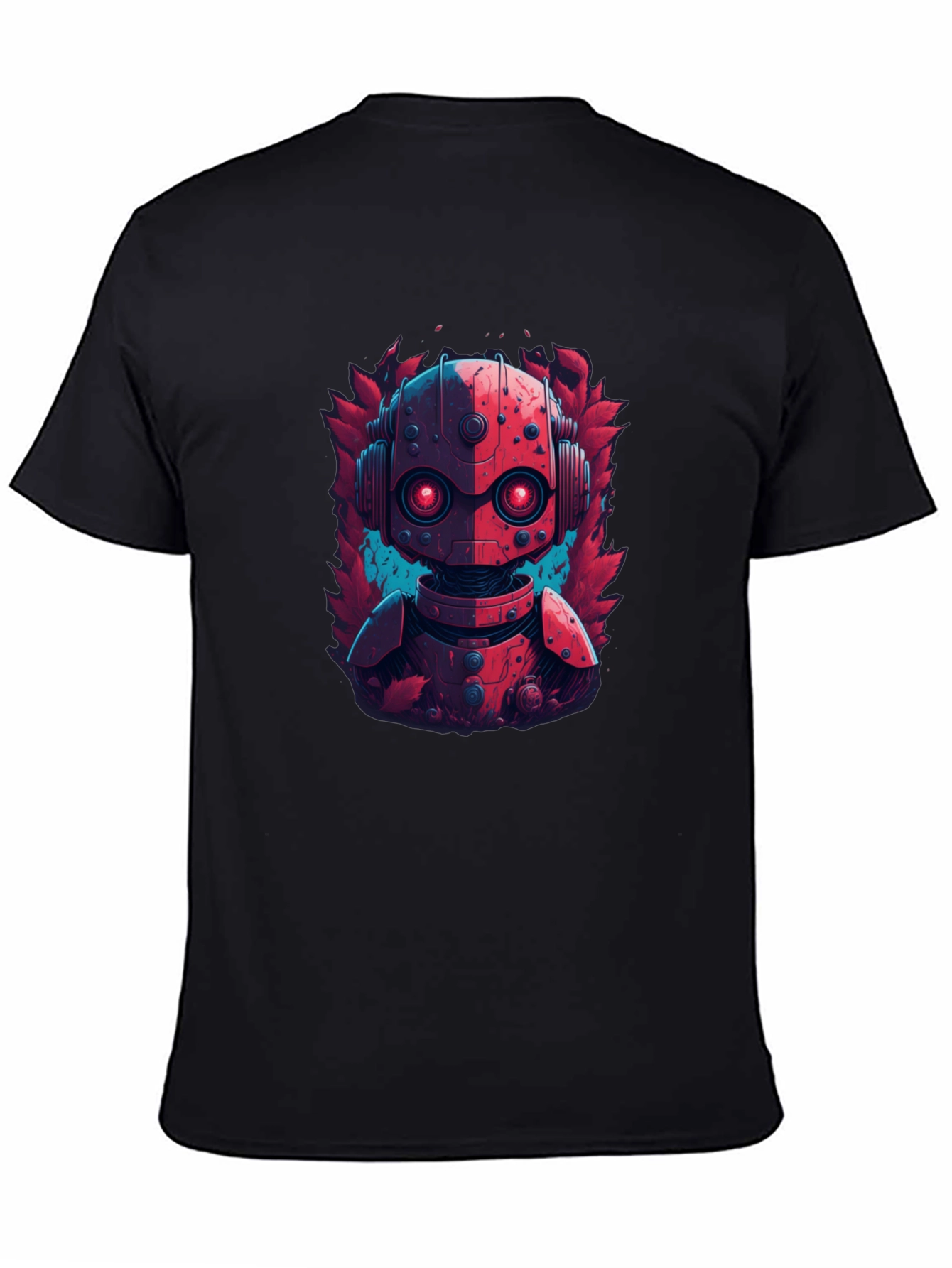 Black Robot Graphic Tee - Cool Design view 4