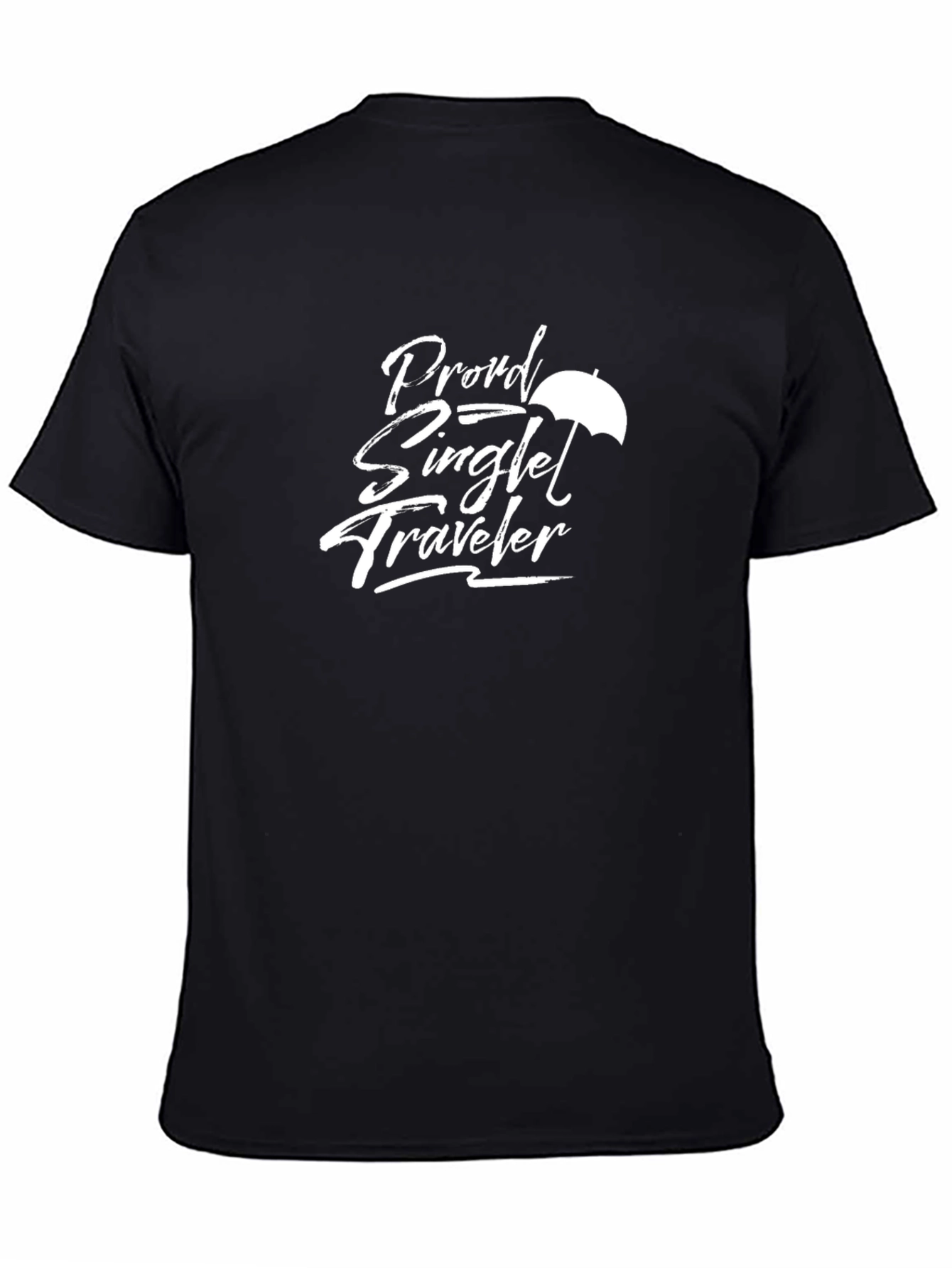 Black Proud Single Traveler Graphic Tee view 4