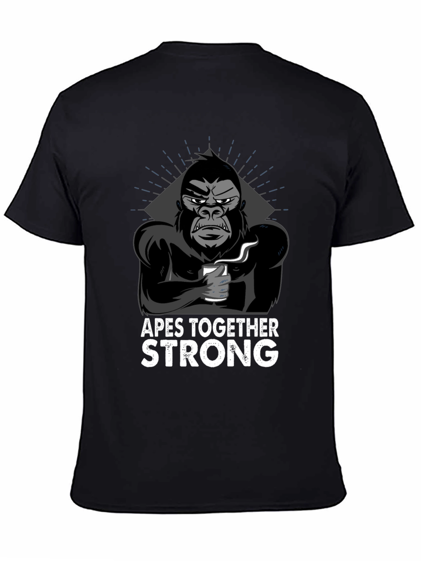 Black Apes Together Strong Graphic T-Shirt view 4