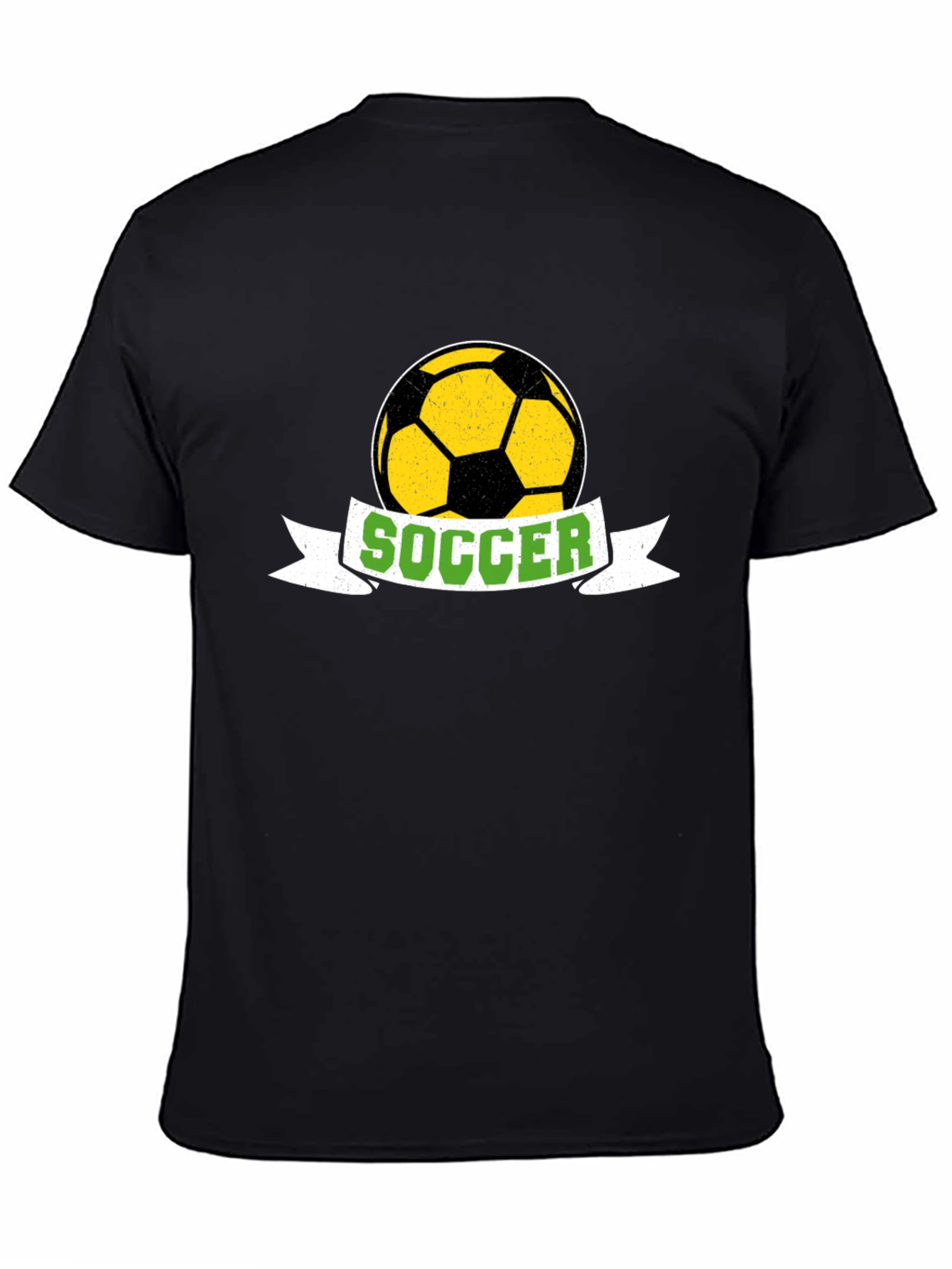 Black Soccer Ball Graphic Tee - Stylish Cotton T-Shirt view 4