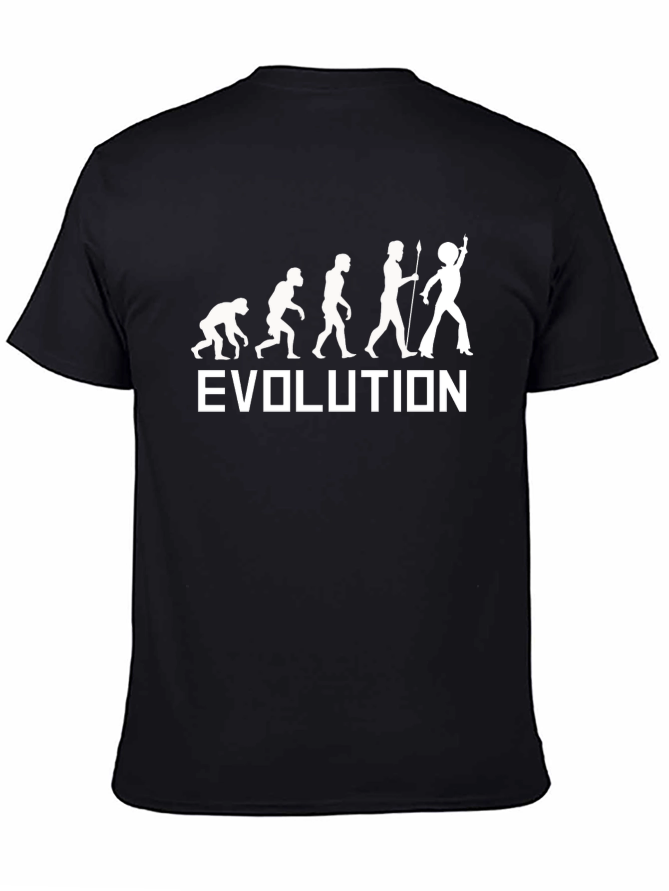 Black Evolution T-Shirt - Humorous Graphic Tee view 4