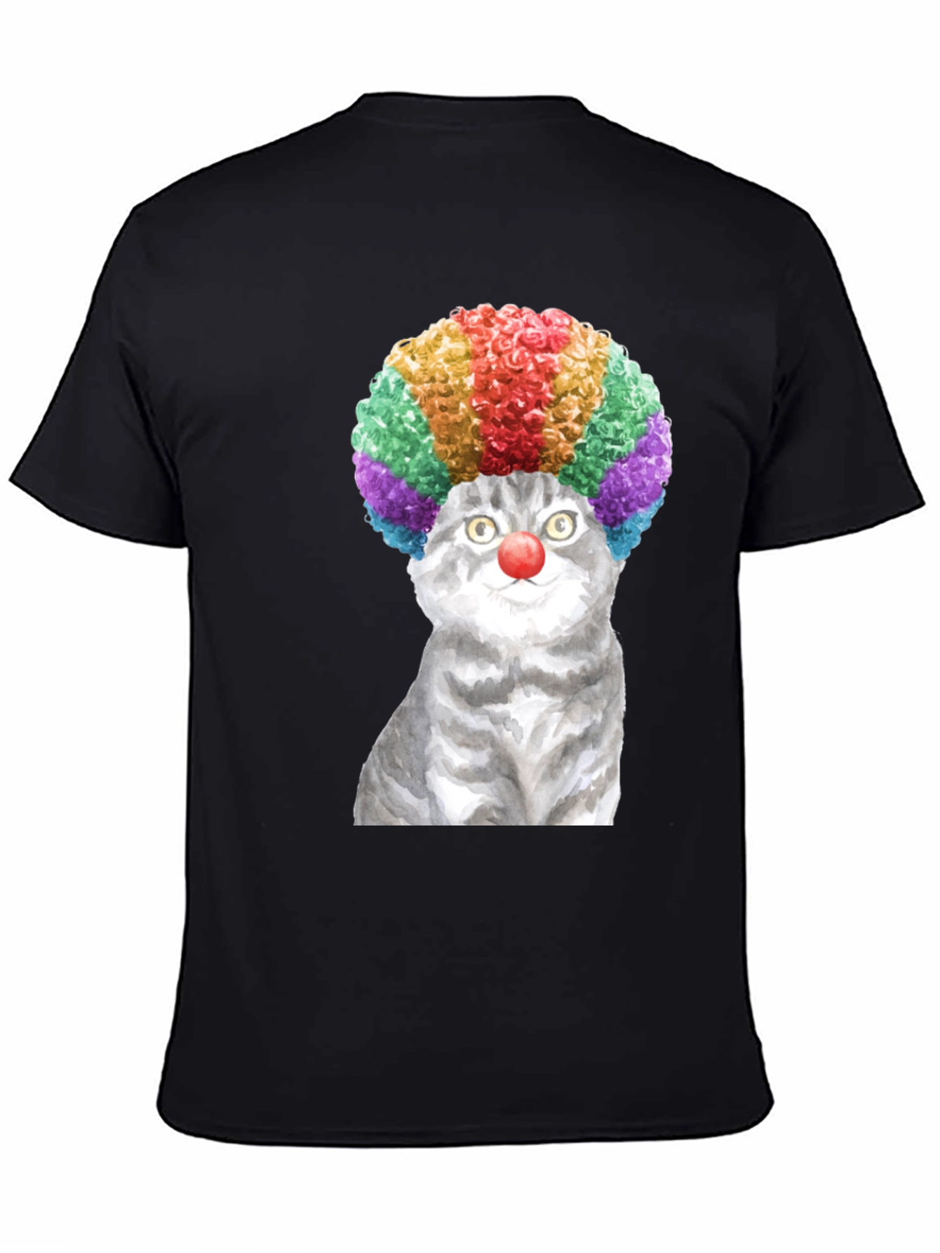 Black Clown Cat Graphic Tee - Fun & Unique T-Shirt view 4
