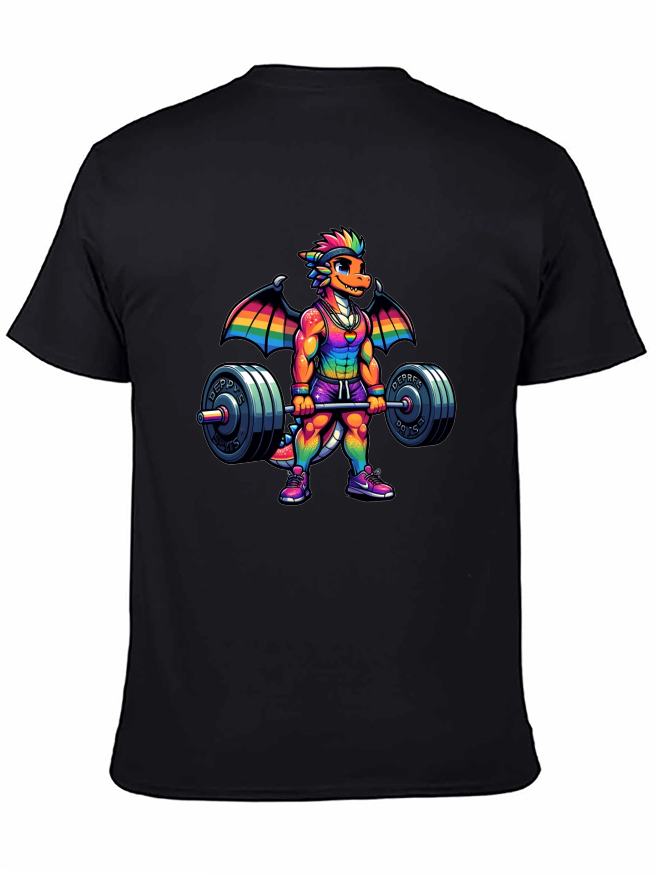 Black Dragon Gym T-Shirt - Weightlifting Pride view 4