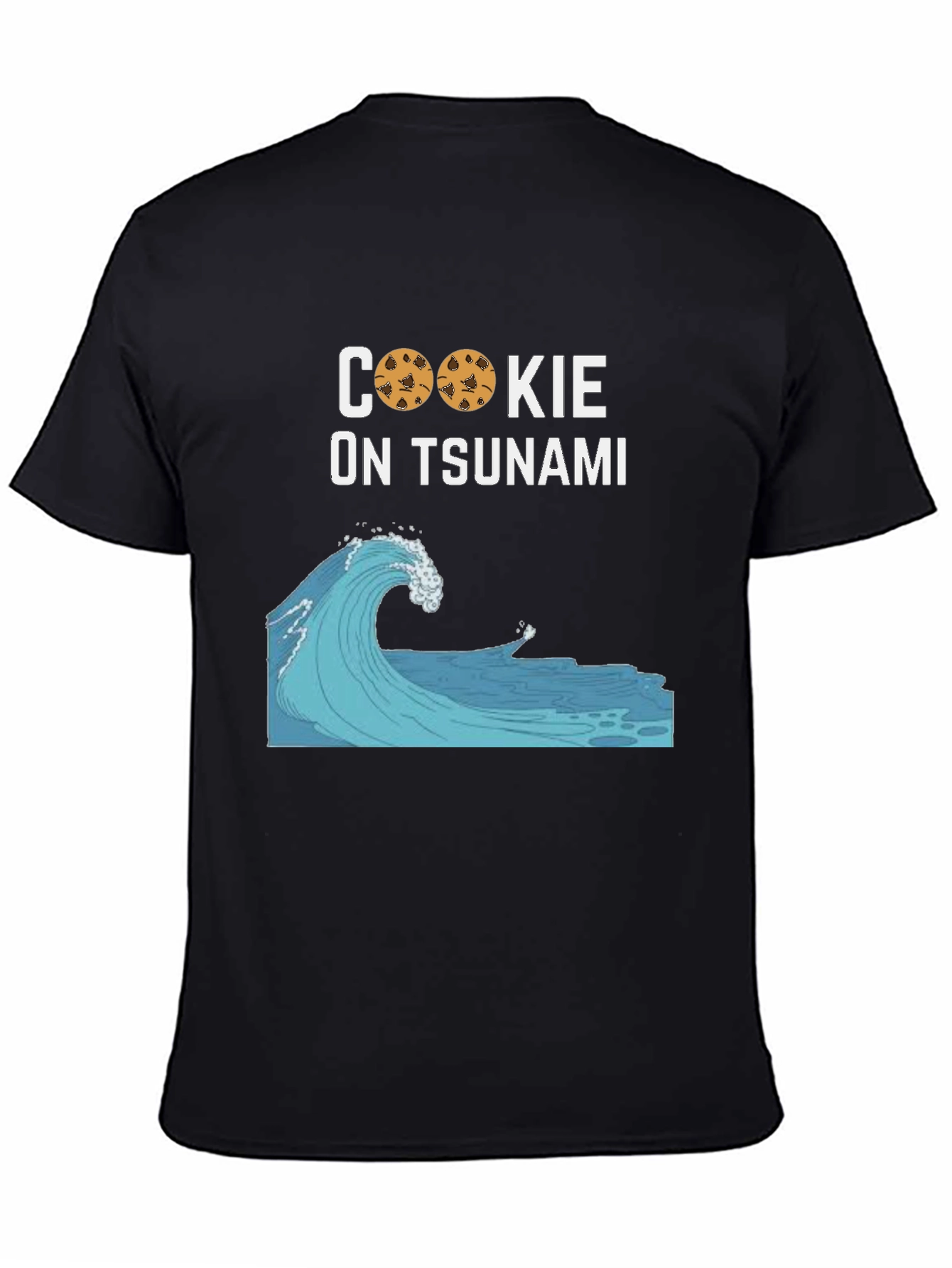 Black Cookie On Tsunami Graphic T-Shirt view 4