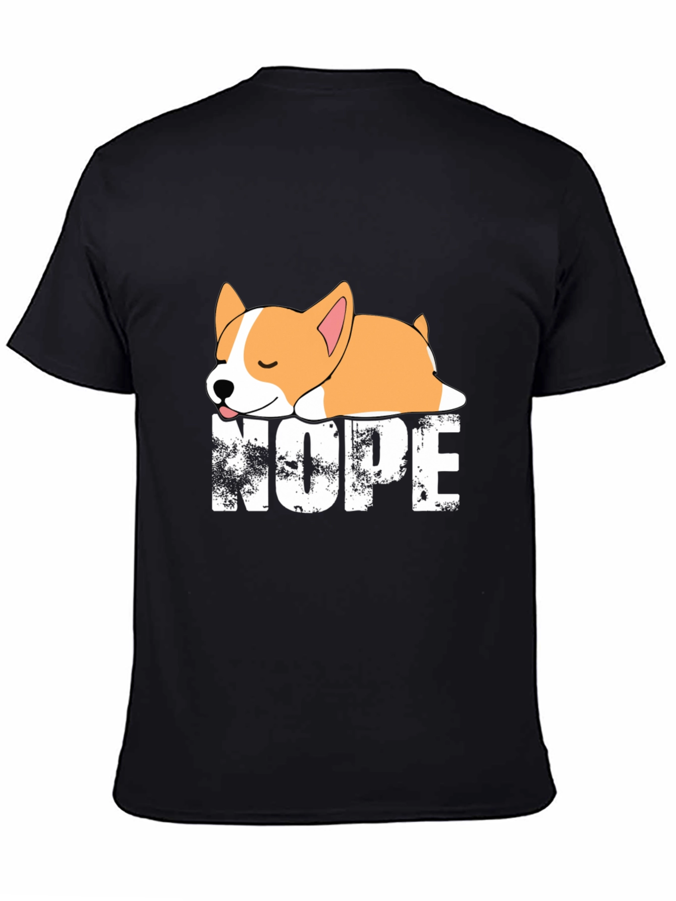 Black Nope Corgi Graphic Tee - Relaxed Fit view 4