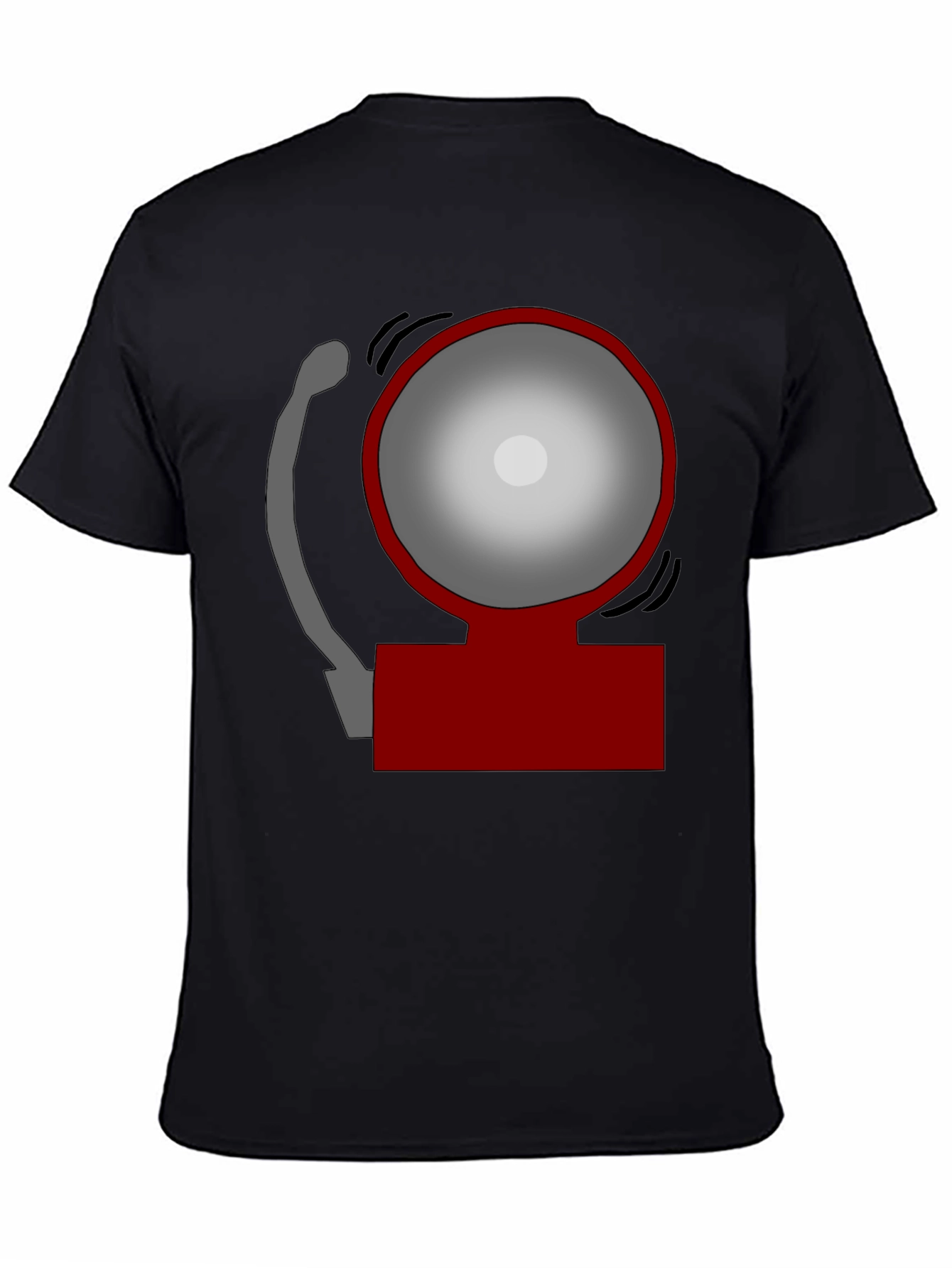 Black Novelty Fire Alarm Graphic T-Shirt view 4