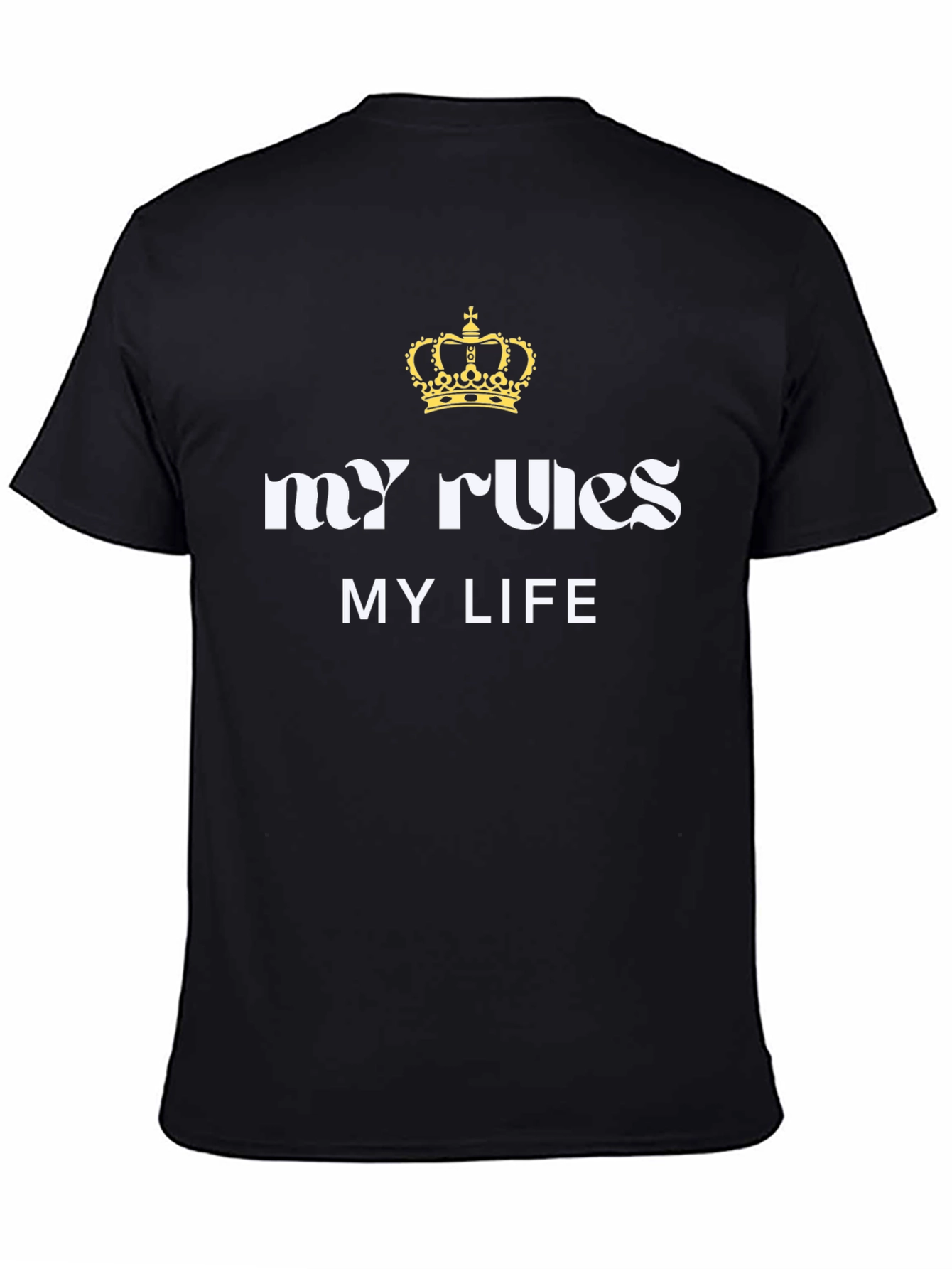 Black My Rules My Life Graphic Tee view 4