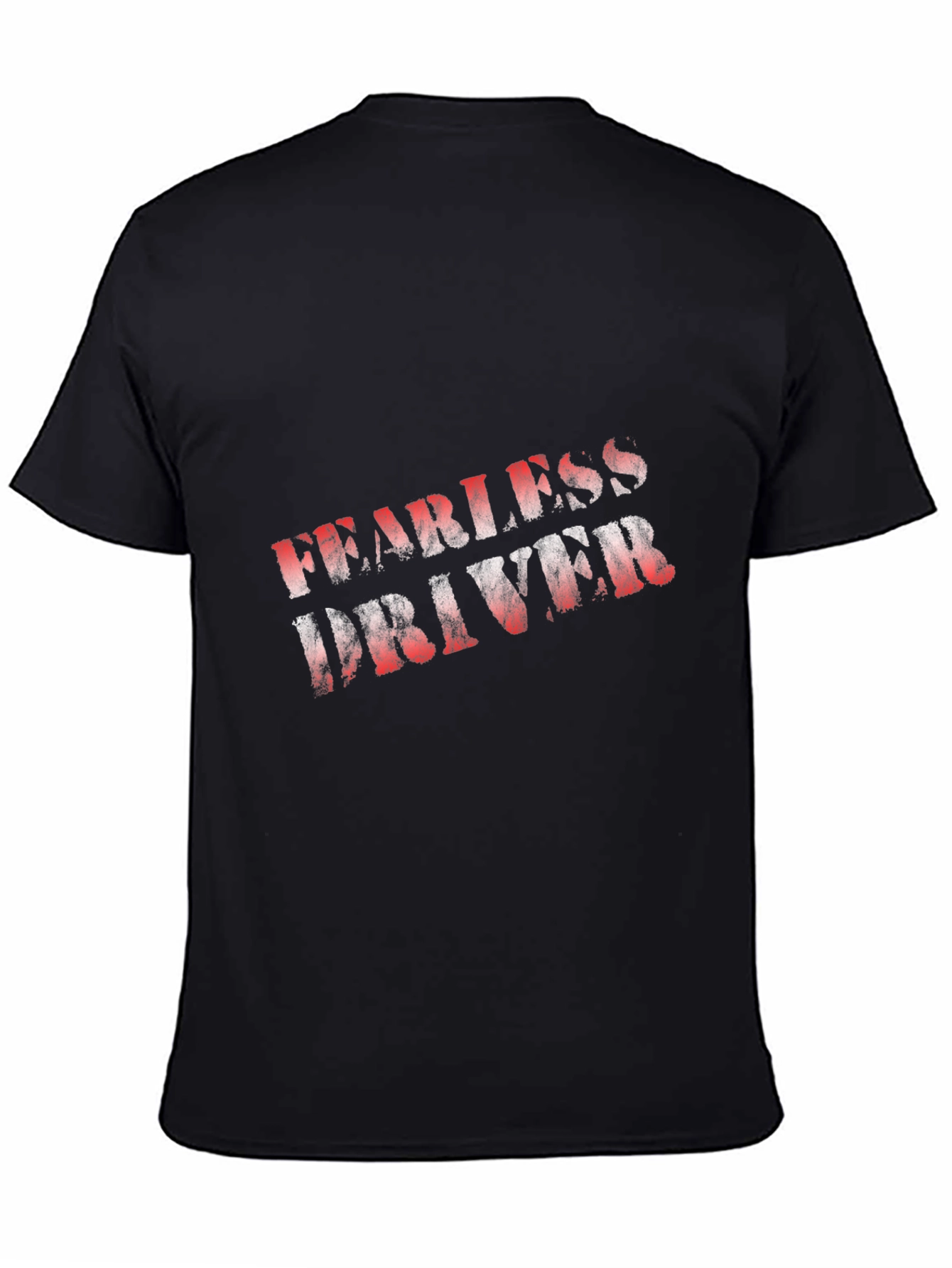 Black Fearless Driver Graphic Tee - Black Cotton Blend view 4