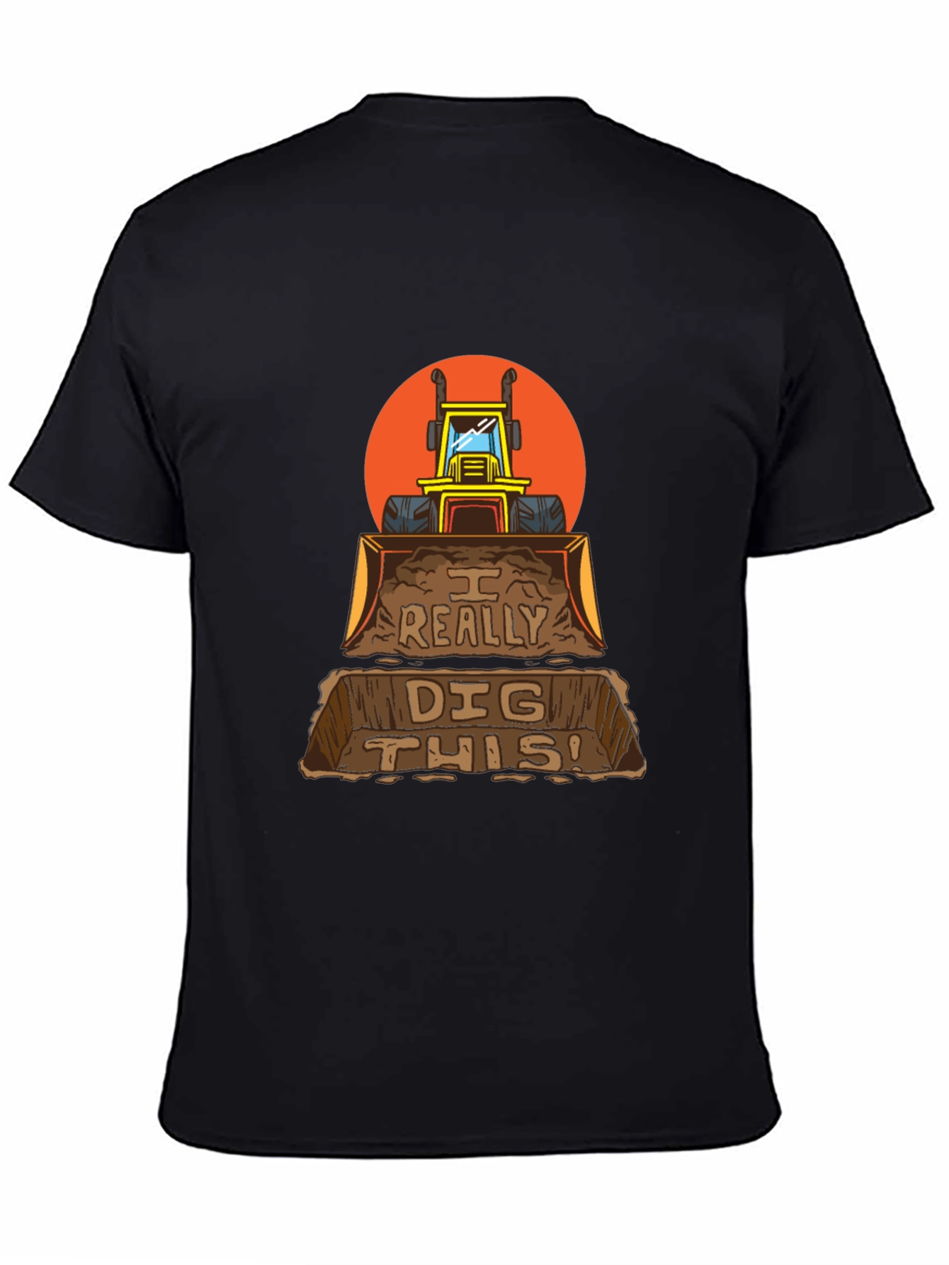 Black I Really Dig This Backhoe Loader Graphic T-Shirt view 4
