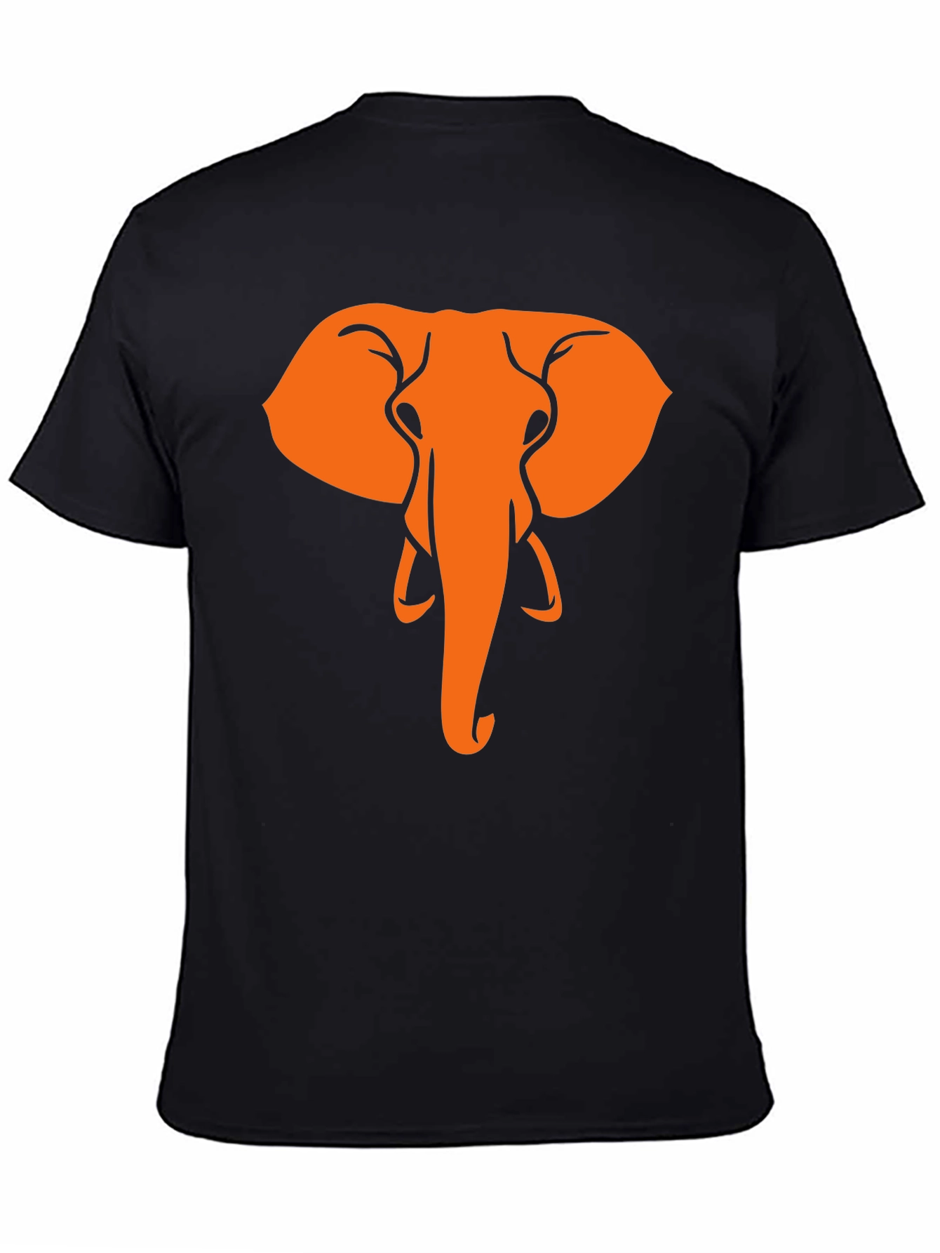 Black Elephant Graphic Tee - Black Cotton T-Shirt view 4