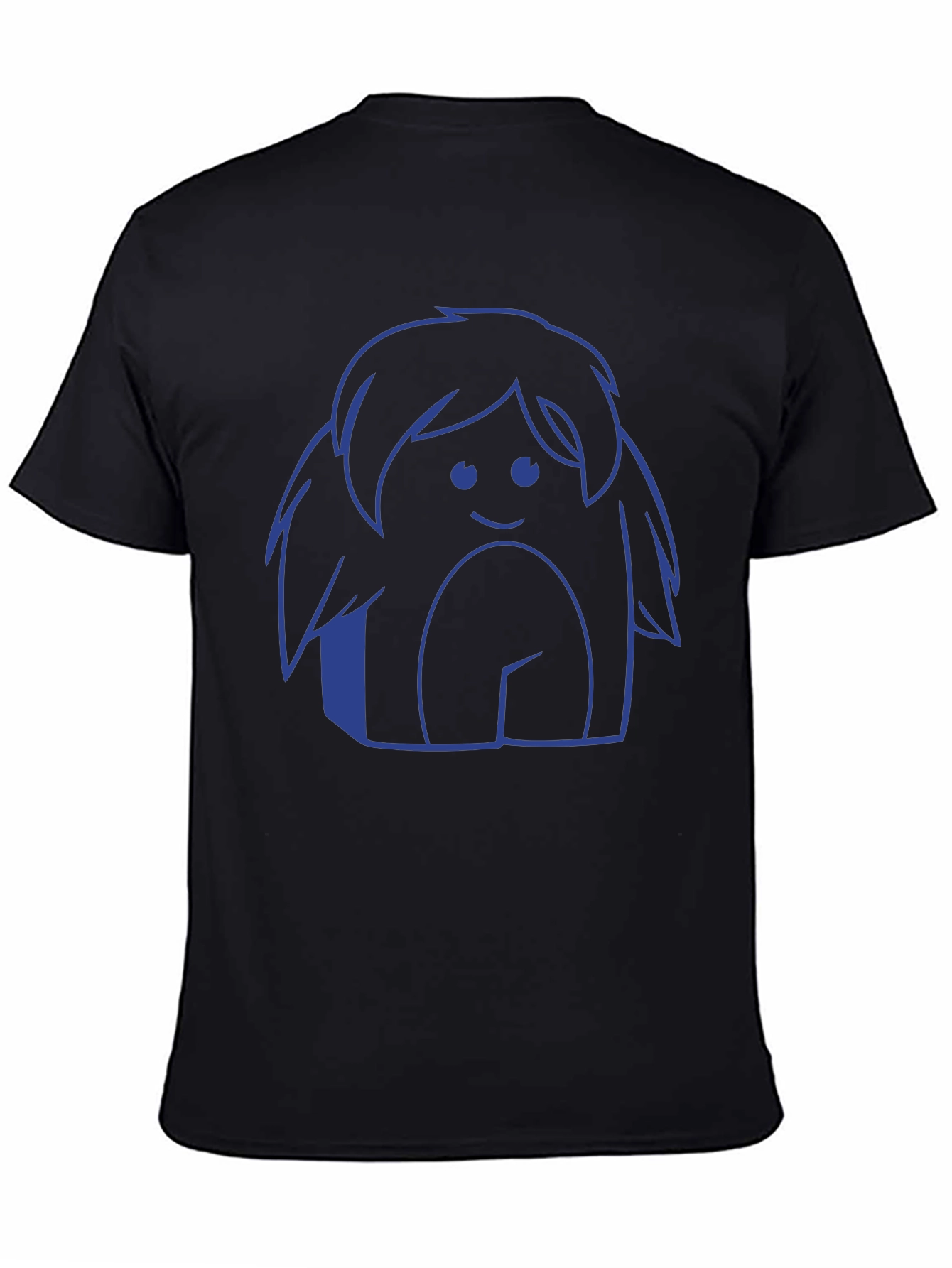 Black Cute Cartoon Monster Graphic Tee - Black view 4