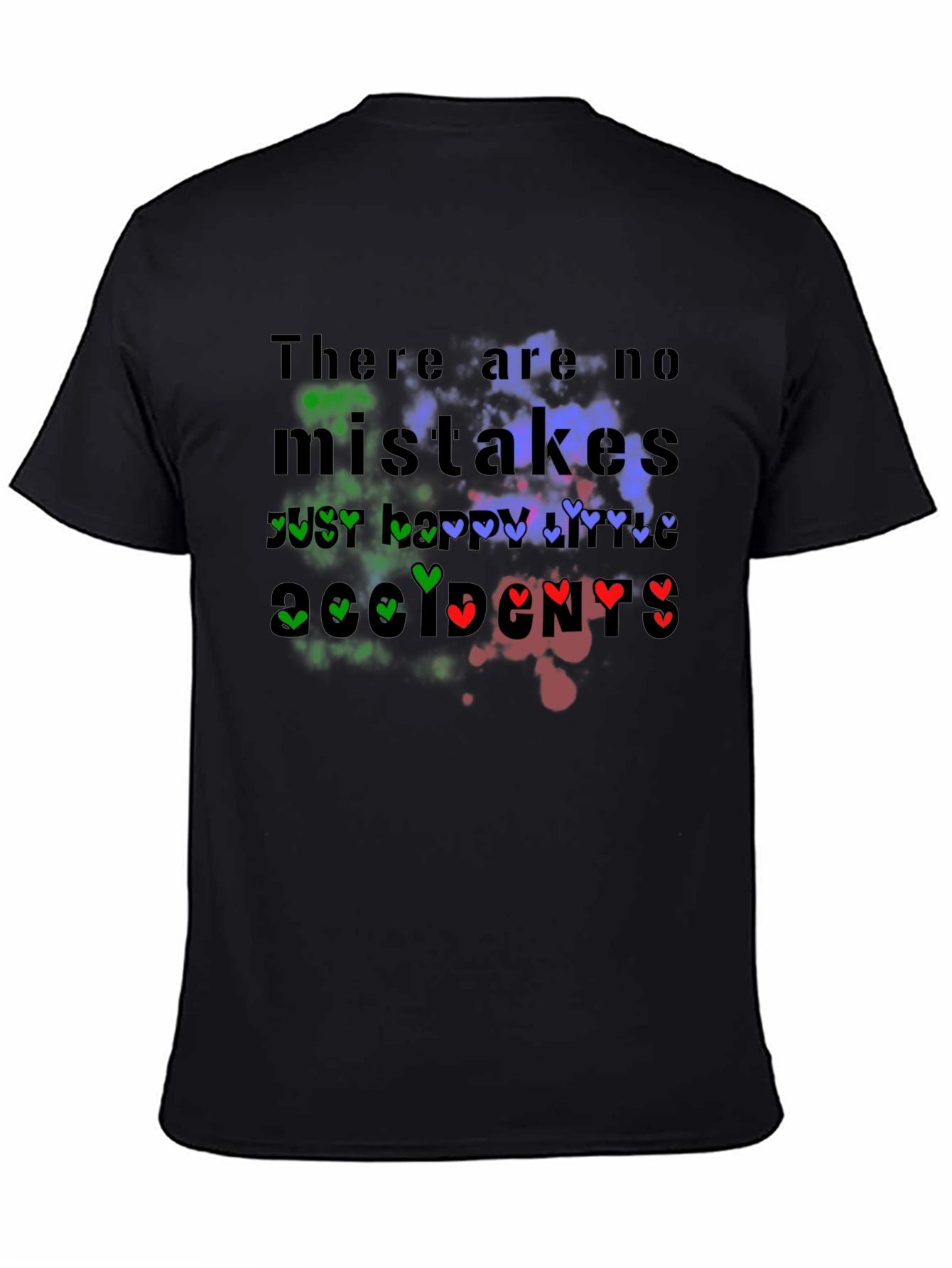 Black No Mistakes T-Shirt - Happy Accidents view 4