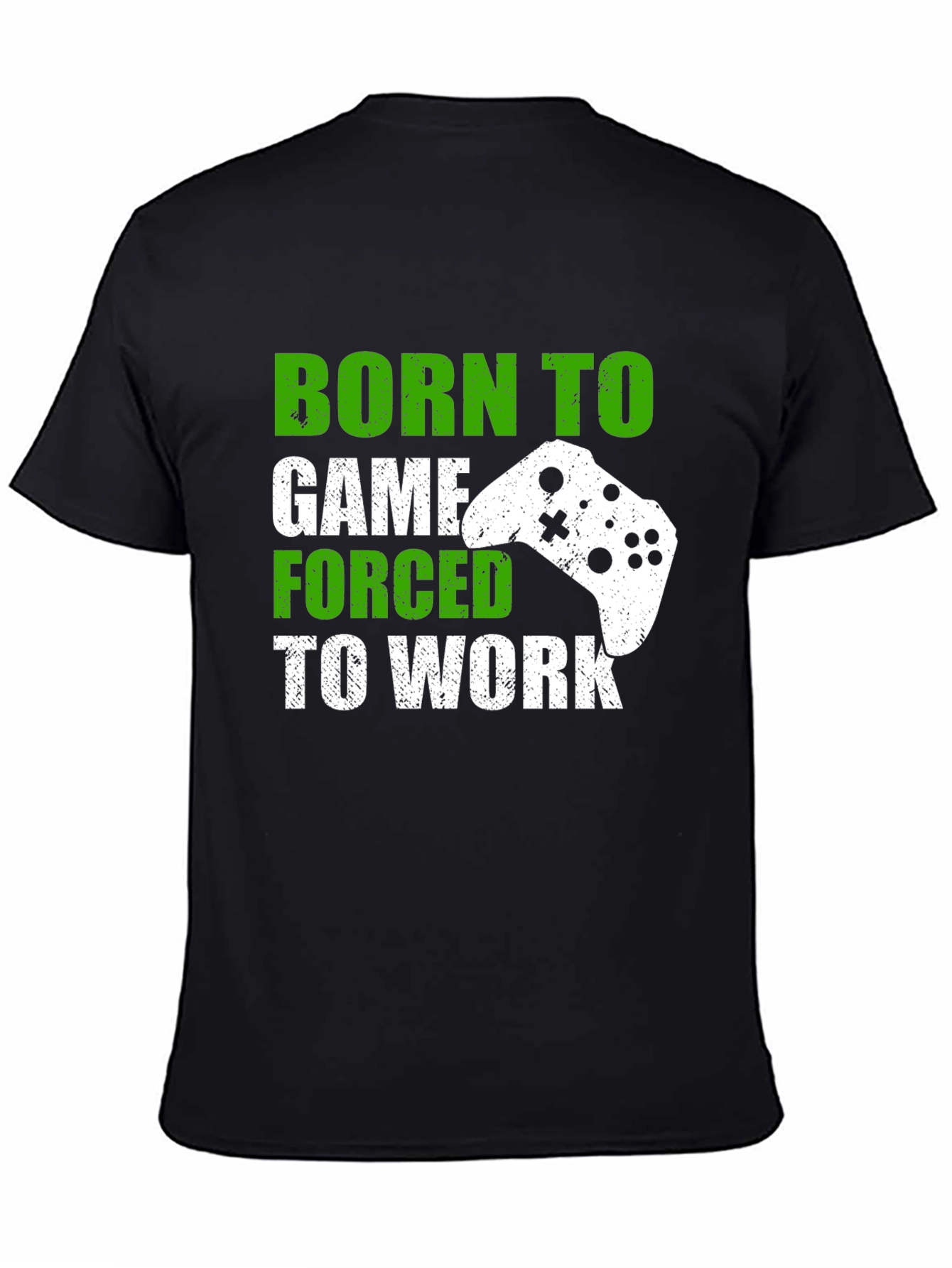 Black Born To Game T-Shirt - Gamer Tee view 4