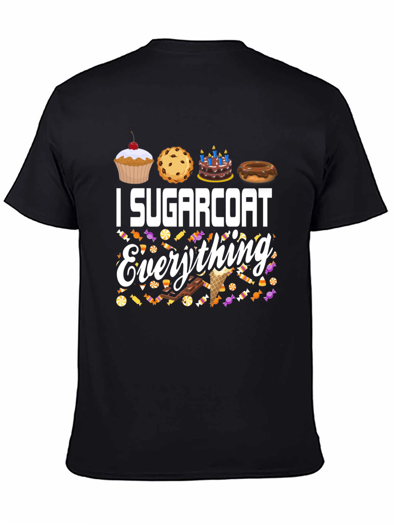 Black I Sugarcoat Everything Graphic T-Shirt view 4