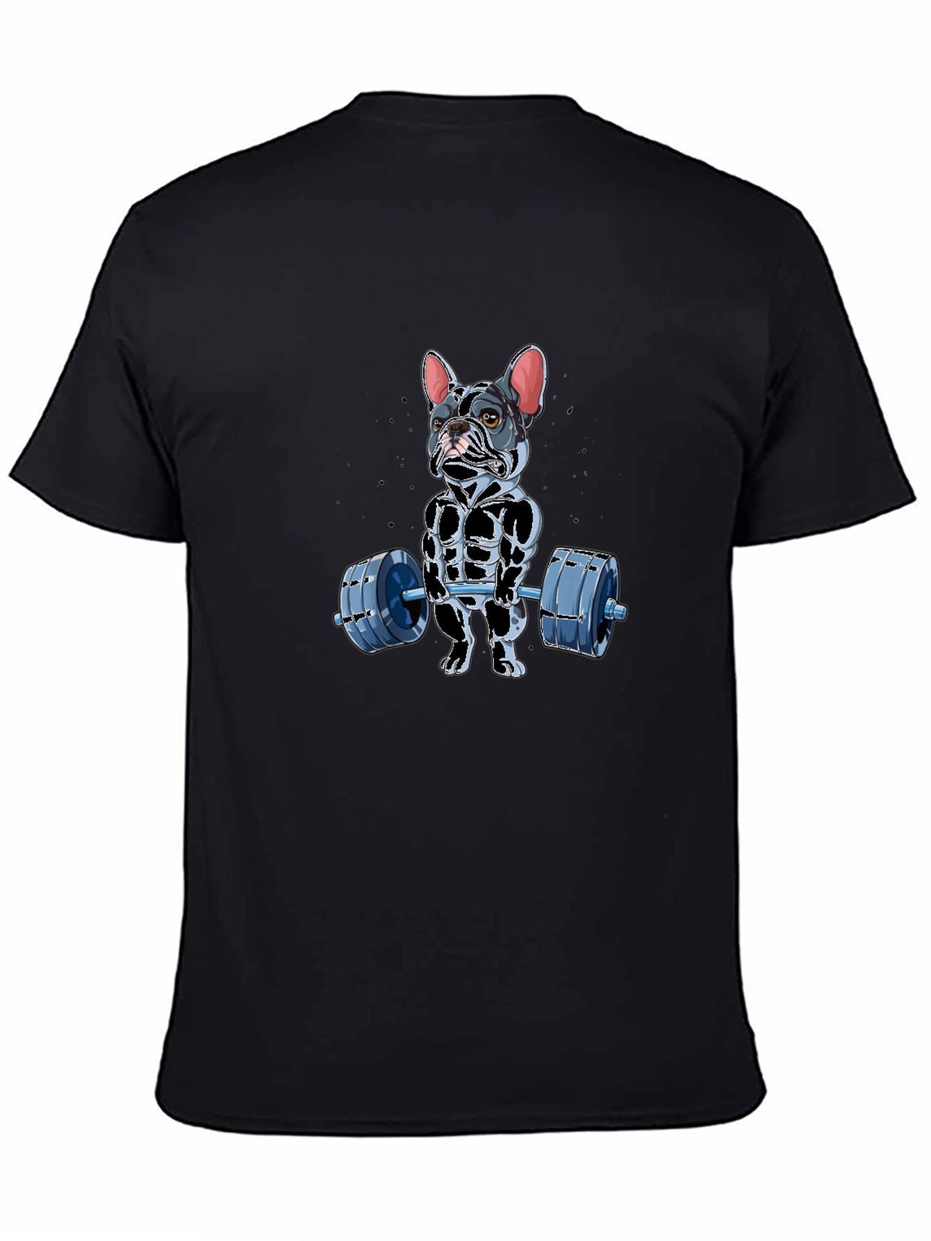 Black Bulldog Gym T-Shirt - Funny Workout Tee view 4
