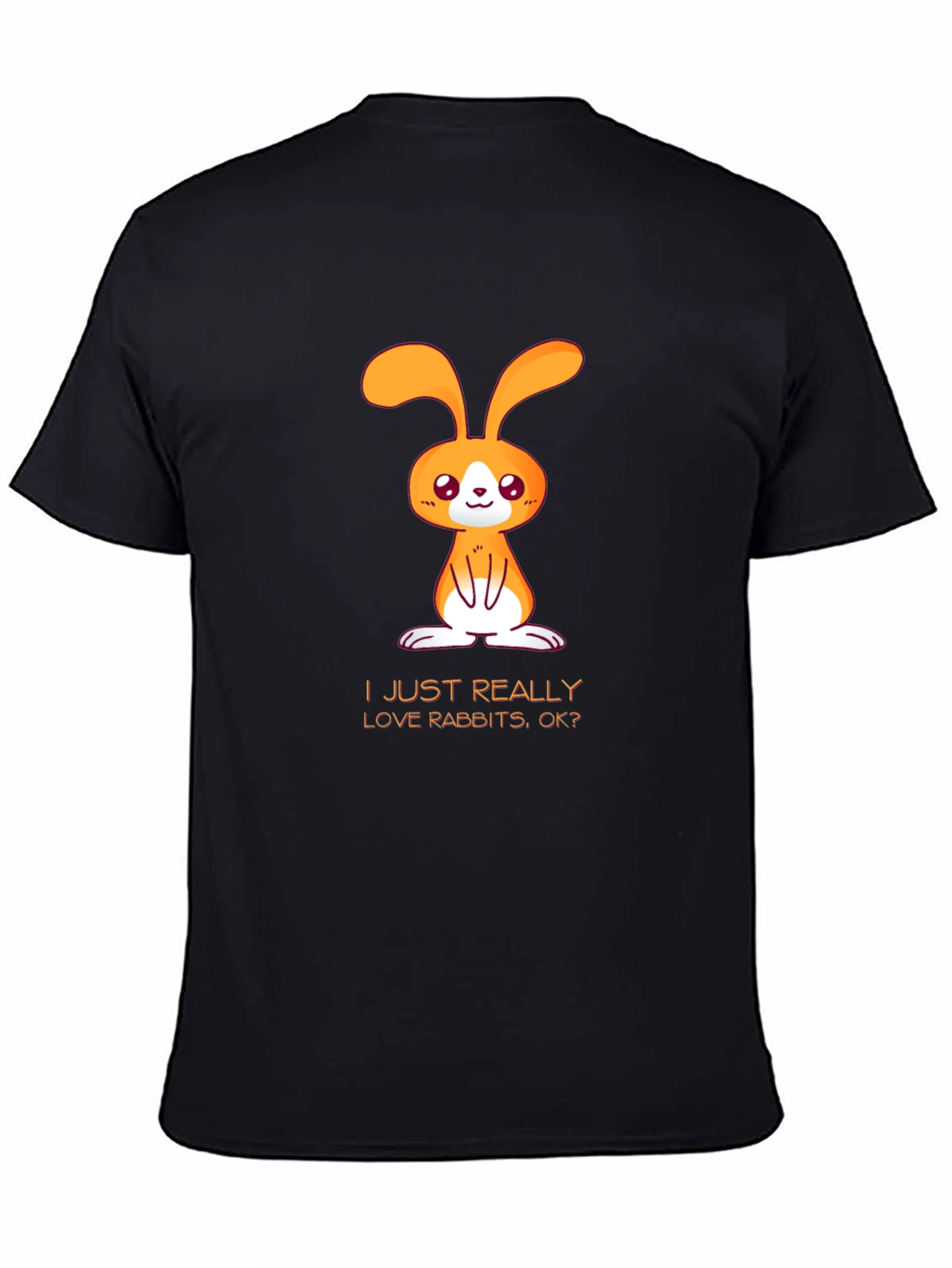 Cute Rabbit Graphic T-Shirt - "I Love Rabbits, OK?" - 4