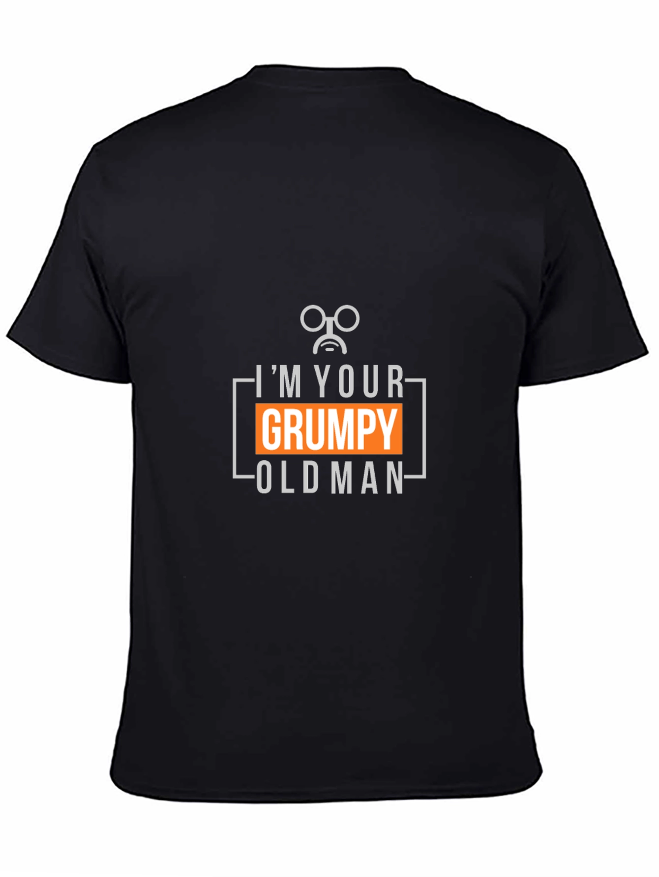 Black Grumpy Old Man Graphic T-Shirt - Black view 4